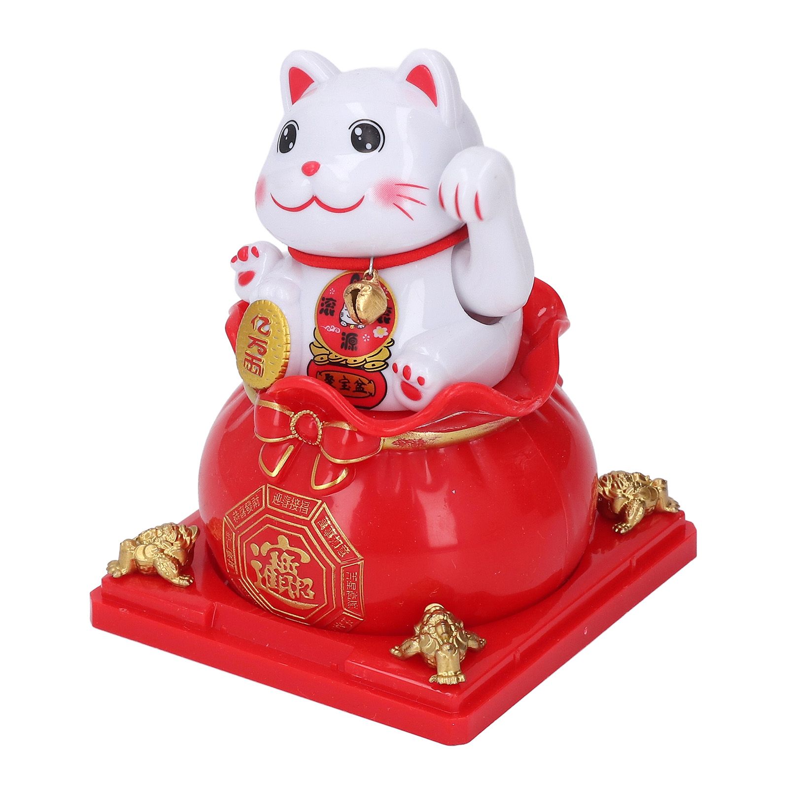 Lucky Cat Statue Automatic Waving Arm Solar Powered Wealth Welcoming Lucky Cat view 11