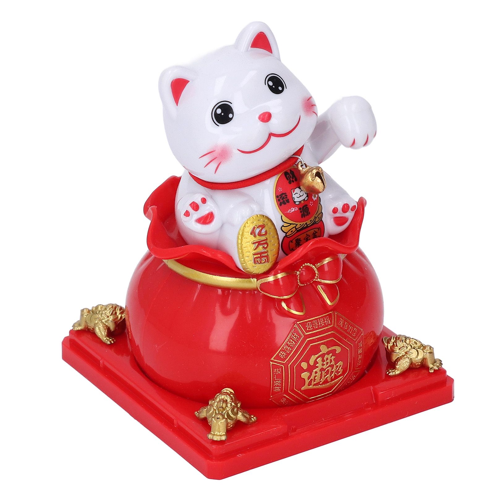 Lucky Cat Statue Automatic Waving Arm Solar Powered Wealth Welcoming Lucky Cat view 12