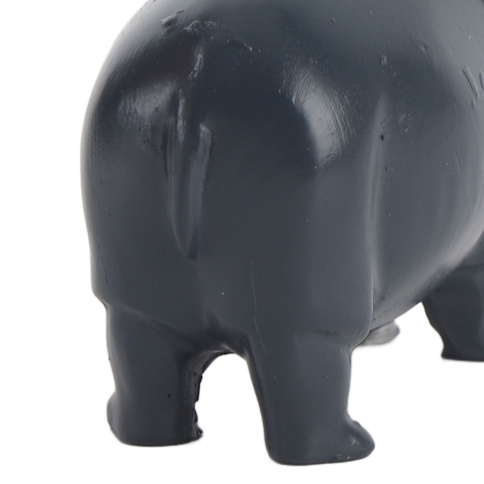 Pygmy Hippo Statue Cute Playful Resin Hippopotamus Figurine Home Desktop view 2