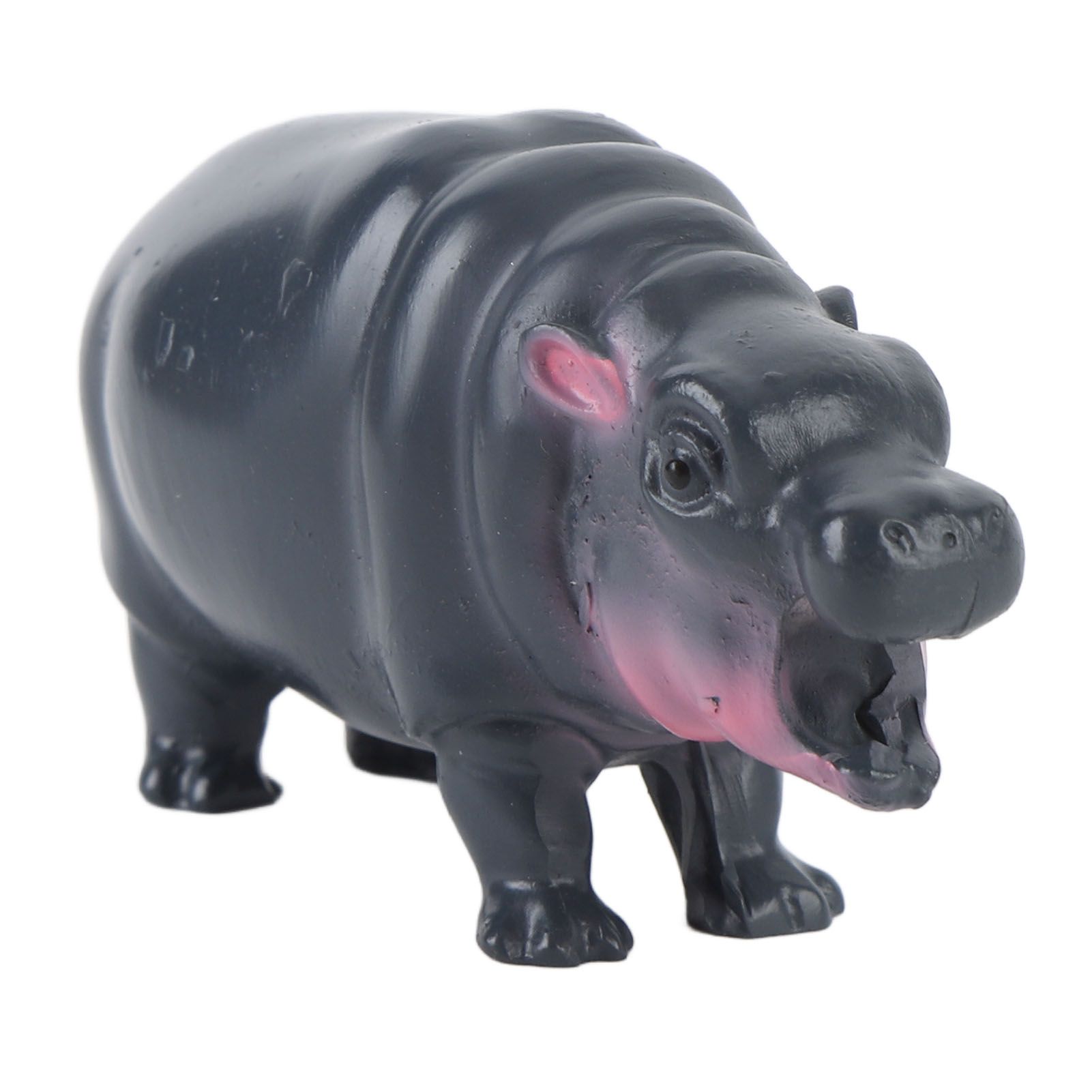 Pygmy Hippo Statue Cute Playful Resin Hippopotamus Figurine Home Desktop view 3