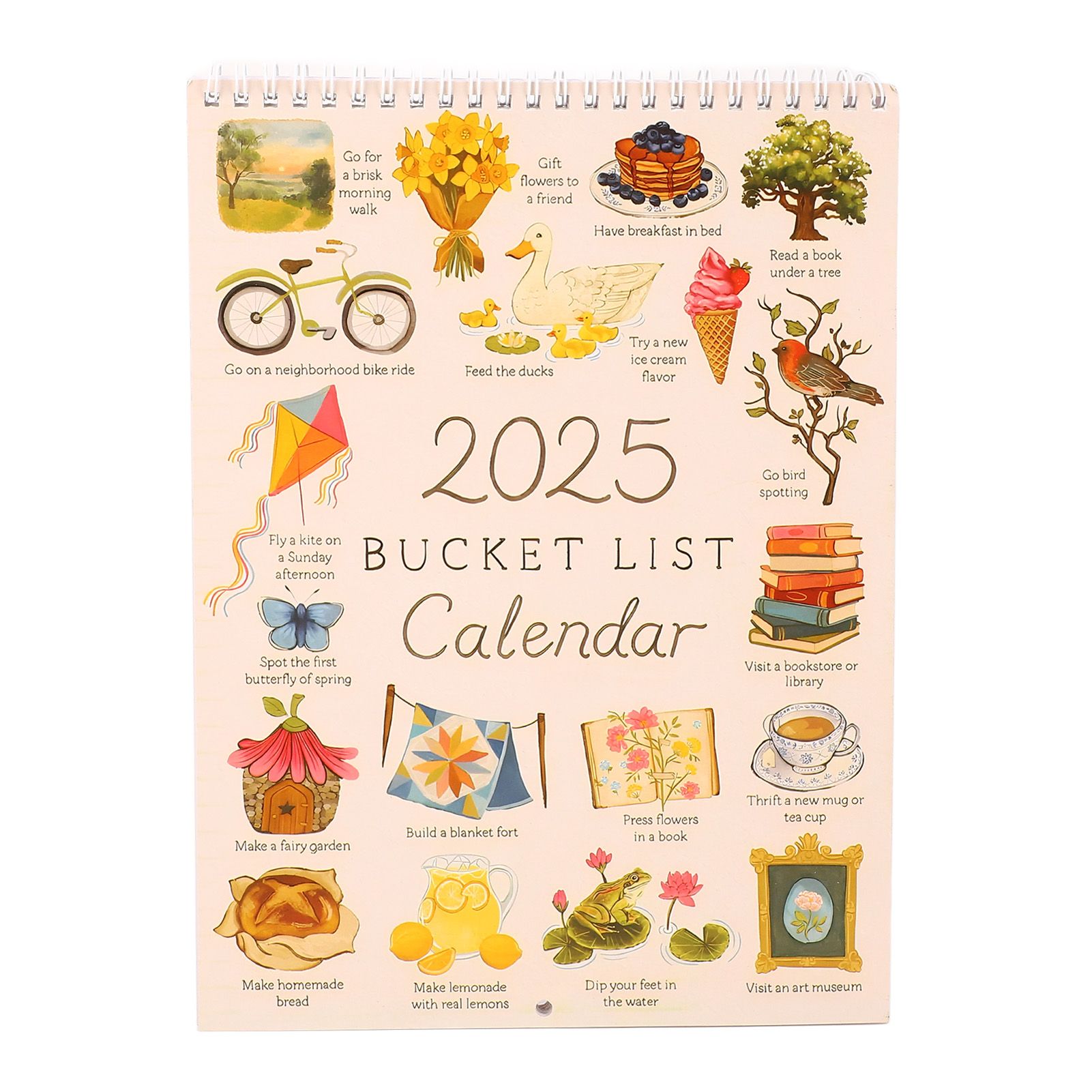 2025 Bucket List Calendar Paper Wall Hanging 2025 12 Monthly Art Calendar for view 3