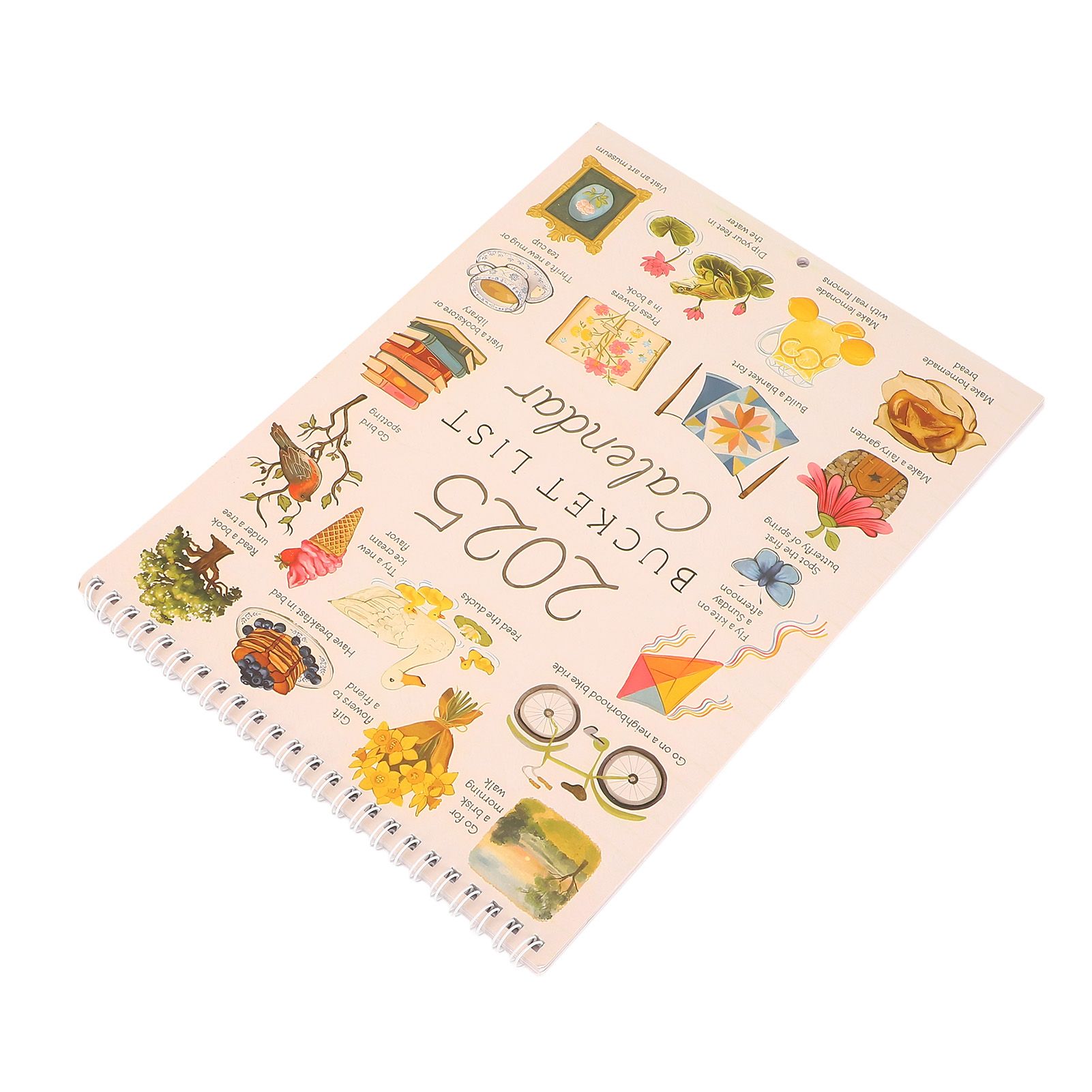 2025 Bucket List Calendar Paper Wall Hanging 2025 12 Monthly Art Calendar for view 9