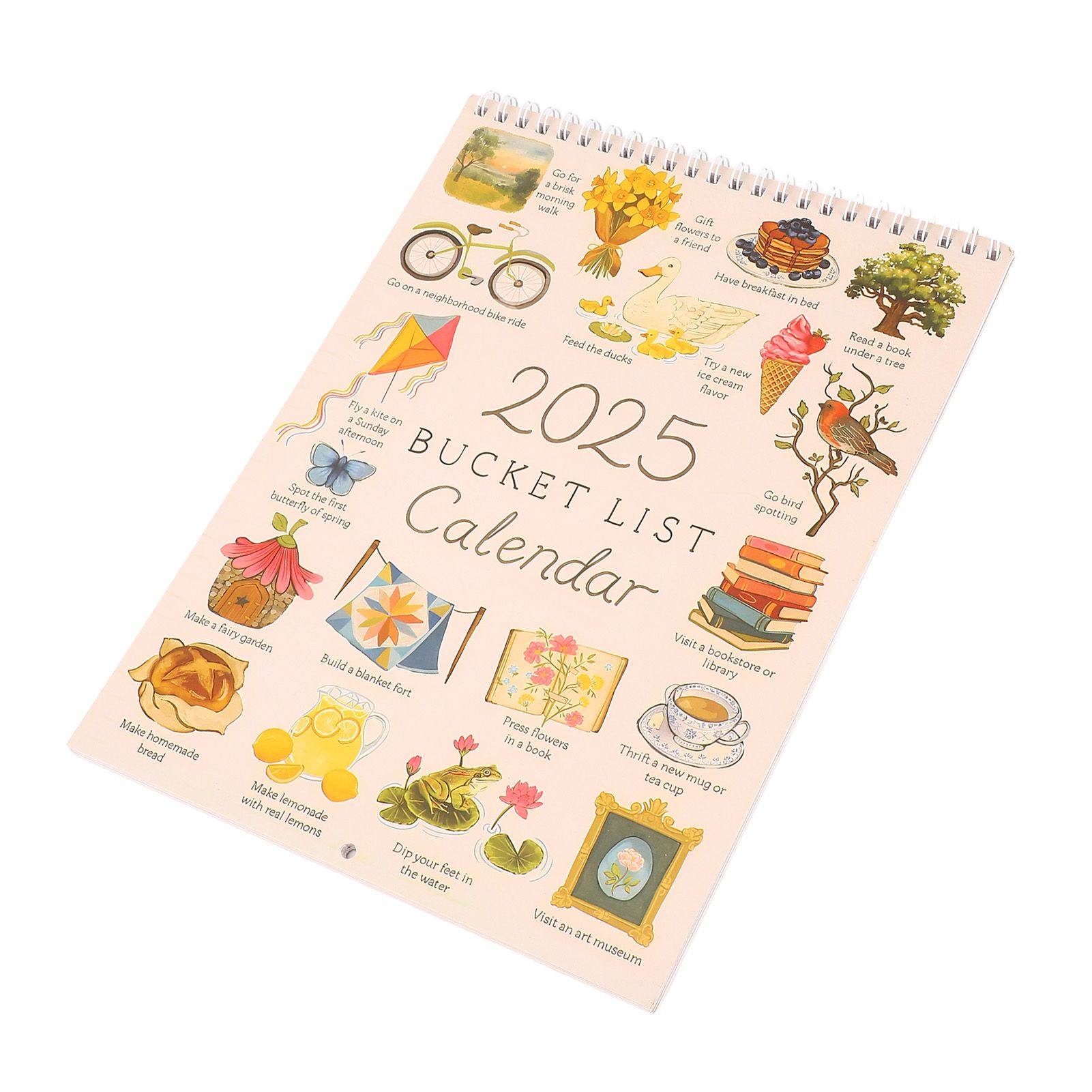 2025 Bucket List Calendar Paper Wall Hanging 2025 12 Monthly Art Calendar for view 11