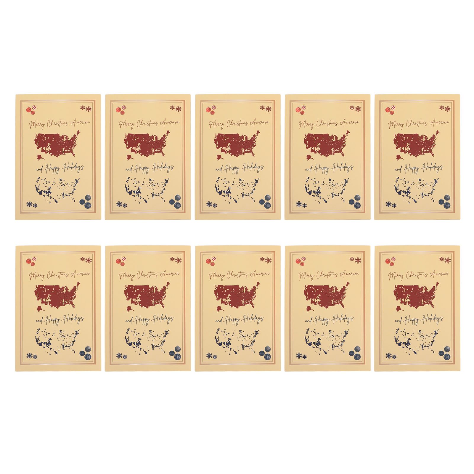 10pcs Merry Xmas America Card Funny Greeting Cards Holiday Cards 8x5.3 Inch view 3