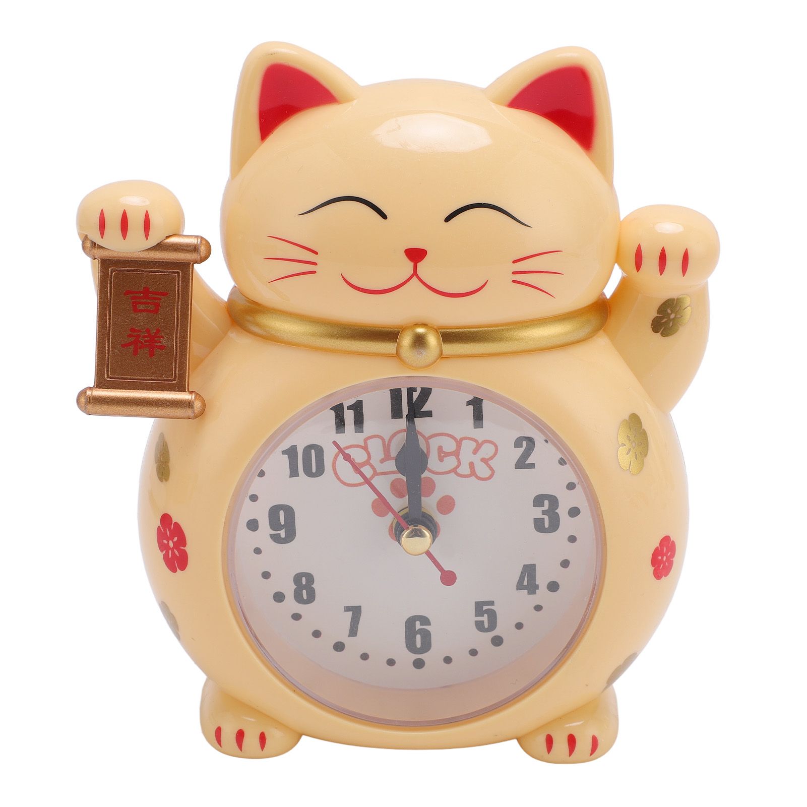 Lucky Cat Clock Accurate Plastic Cute Cartoon Good Lucky Cat Alarm Clock for view 3