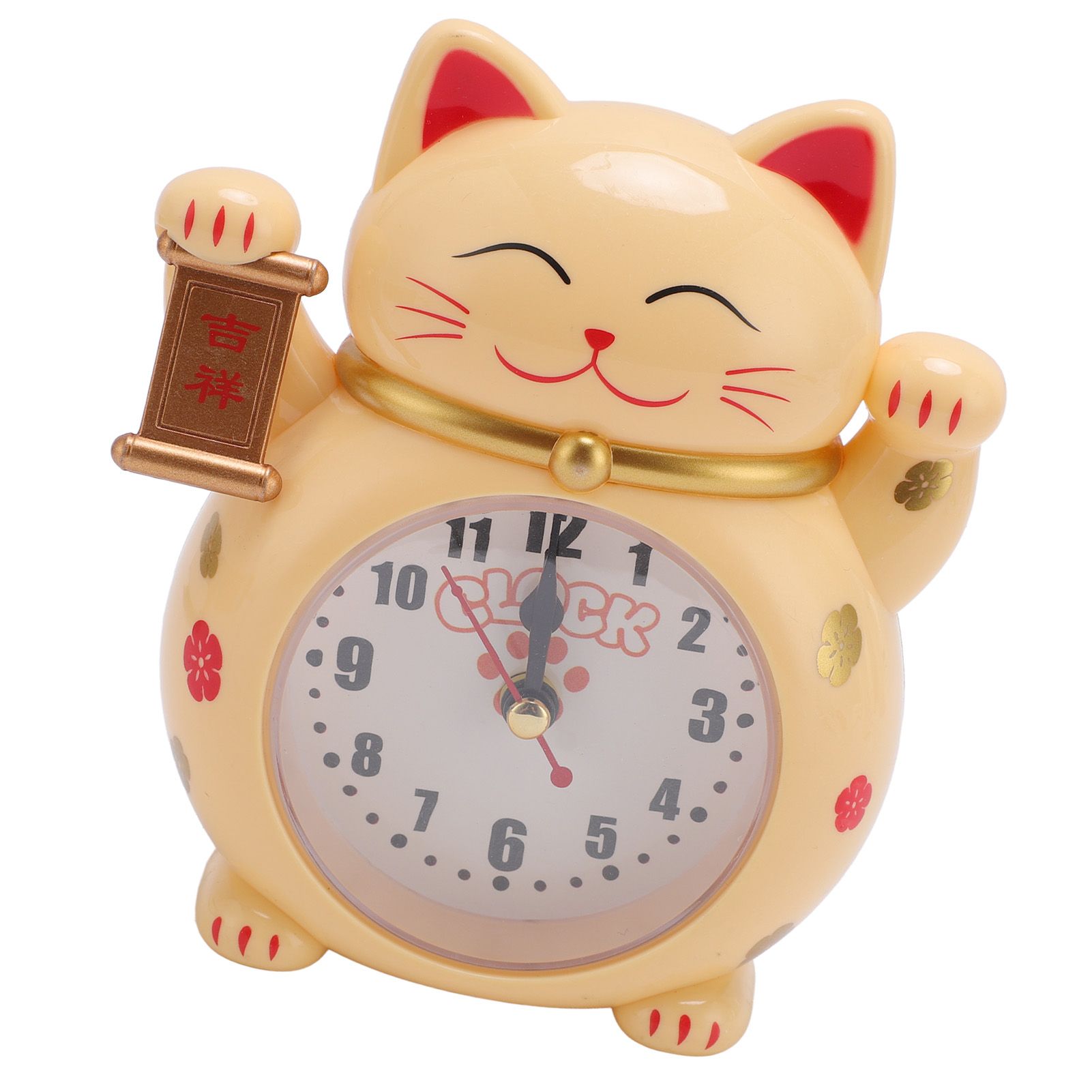 Lucky Cat Clock Accurate Plastic Cute Cartoon Good Lucky Cat Alarm Clock for view 4