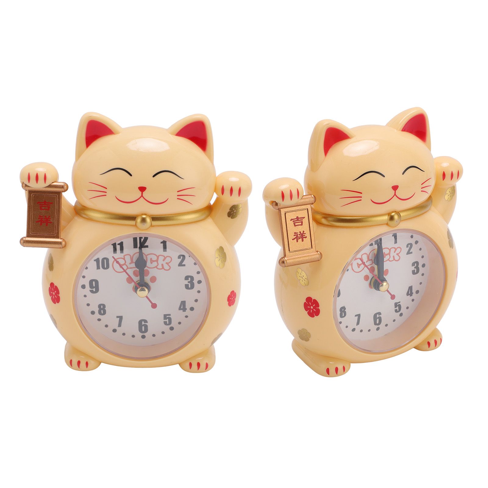 Lucky Cat Clock Accurate Plastic Cute Cartoon Good Lucky Cat Alarm Clock for view 12