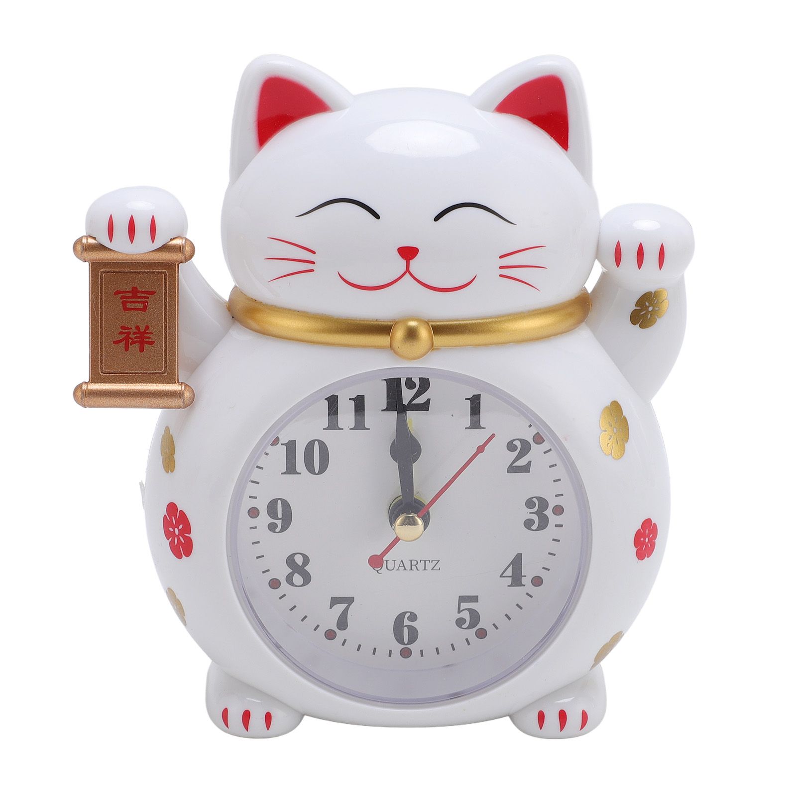 Lucky Cat Clock Accurate Plastic Cute Cartoon Good Lucky Cat Alarm Clock for view 3