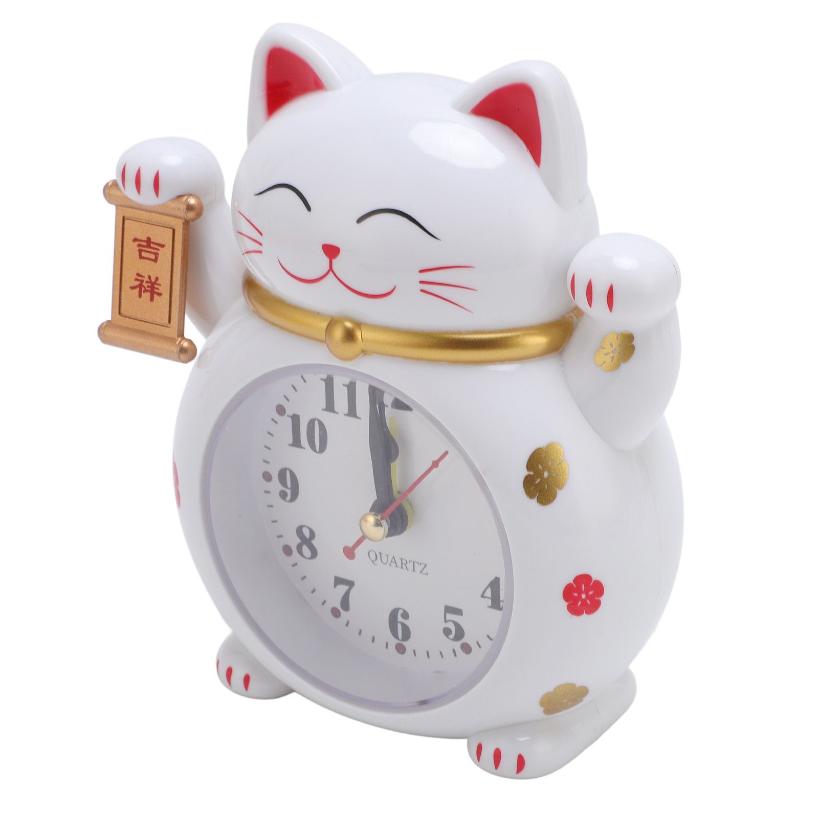 Lucky Cat Clock Accurate Plastic Cute Cartoon Good Lucky Cat Alarm Clock for view 4