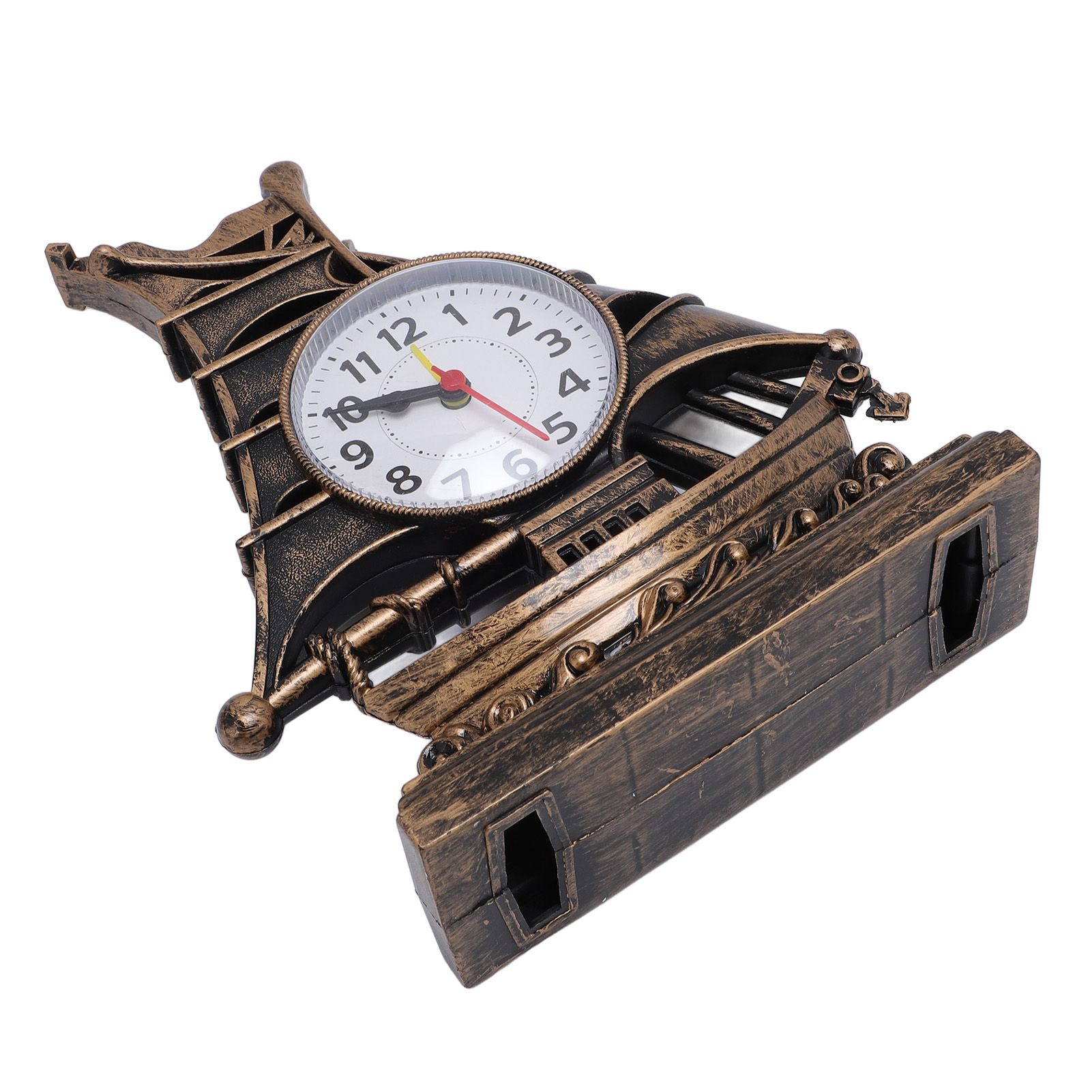 Sailboat Figurine Clock Antique Decorative Easy To Maintain Boat Figurine Time view 4