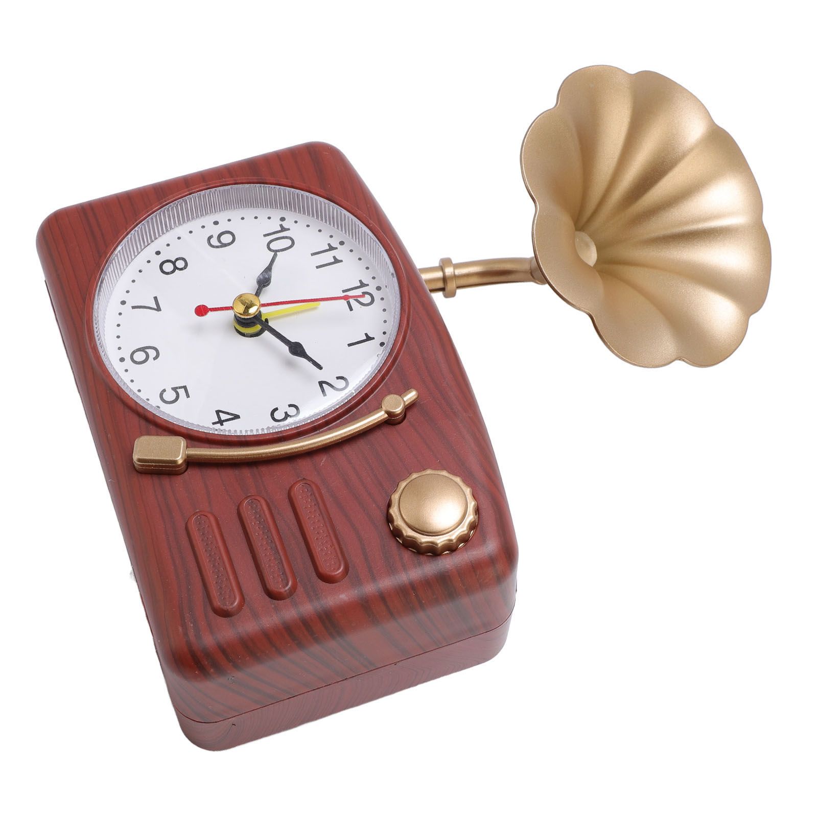 Vintage Gramophone Alarm Clock Plastic Simulated Phonograph Battery Operated view 6