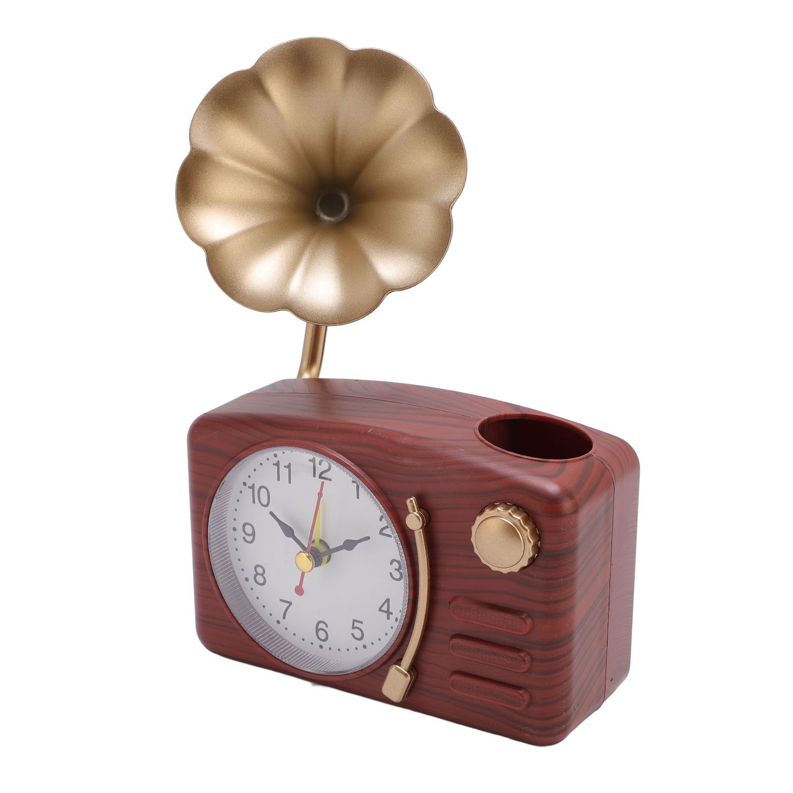 Vintage Gramophone Alarm Clock Plastic Simulated Phonograph Battery Operated view 8