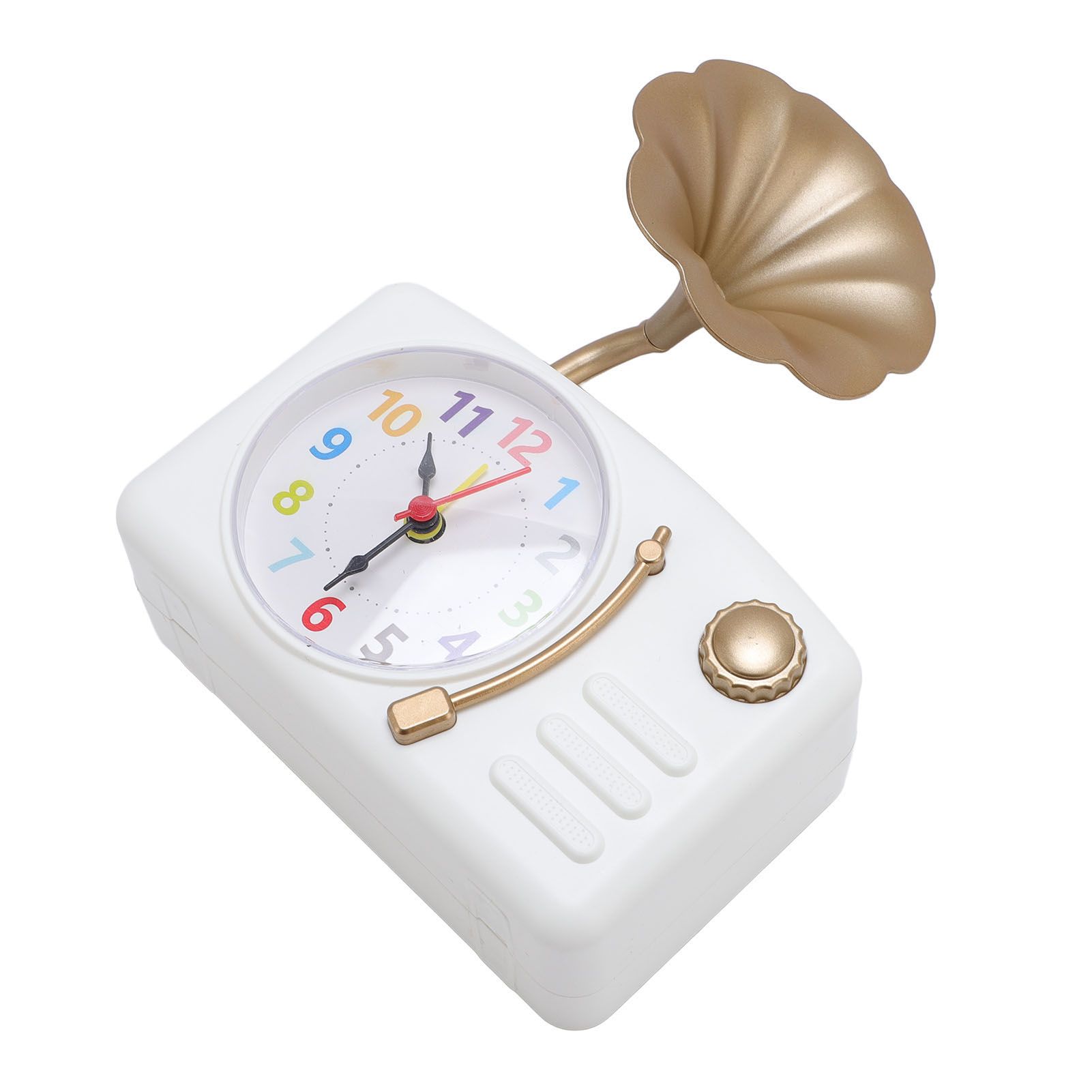 Vintage Gramophone Alarm Clock Plastic Simulated Phonograph Battery Operated view 8
