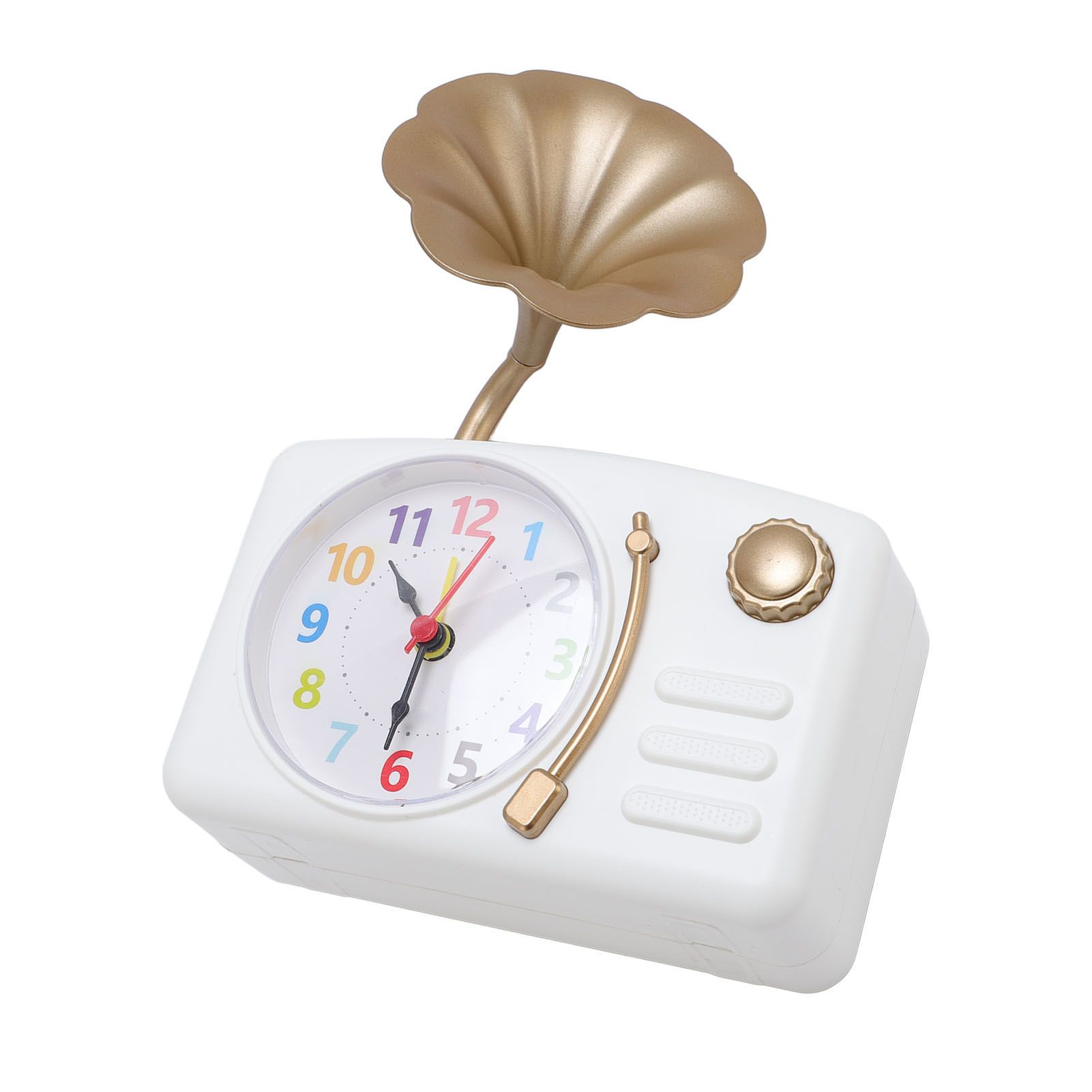 Vintage Gramophone Alarm Clock Plastic Simulated Phonograph Battery Operated view 9
