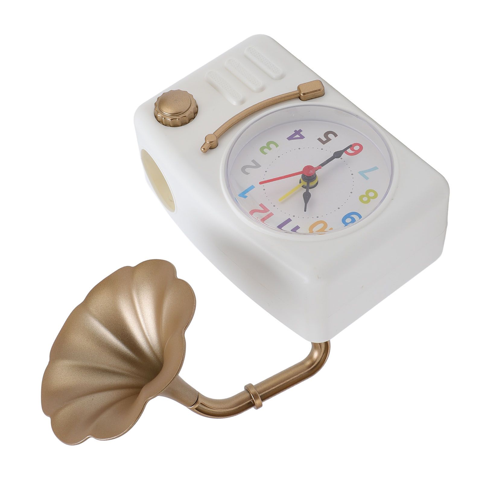 Vintage Gramophone Alarm Clock Plastic Simulated Phonograph Battery Operated view 12