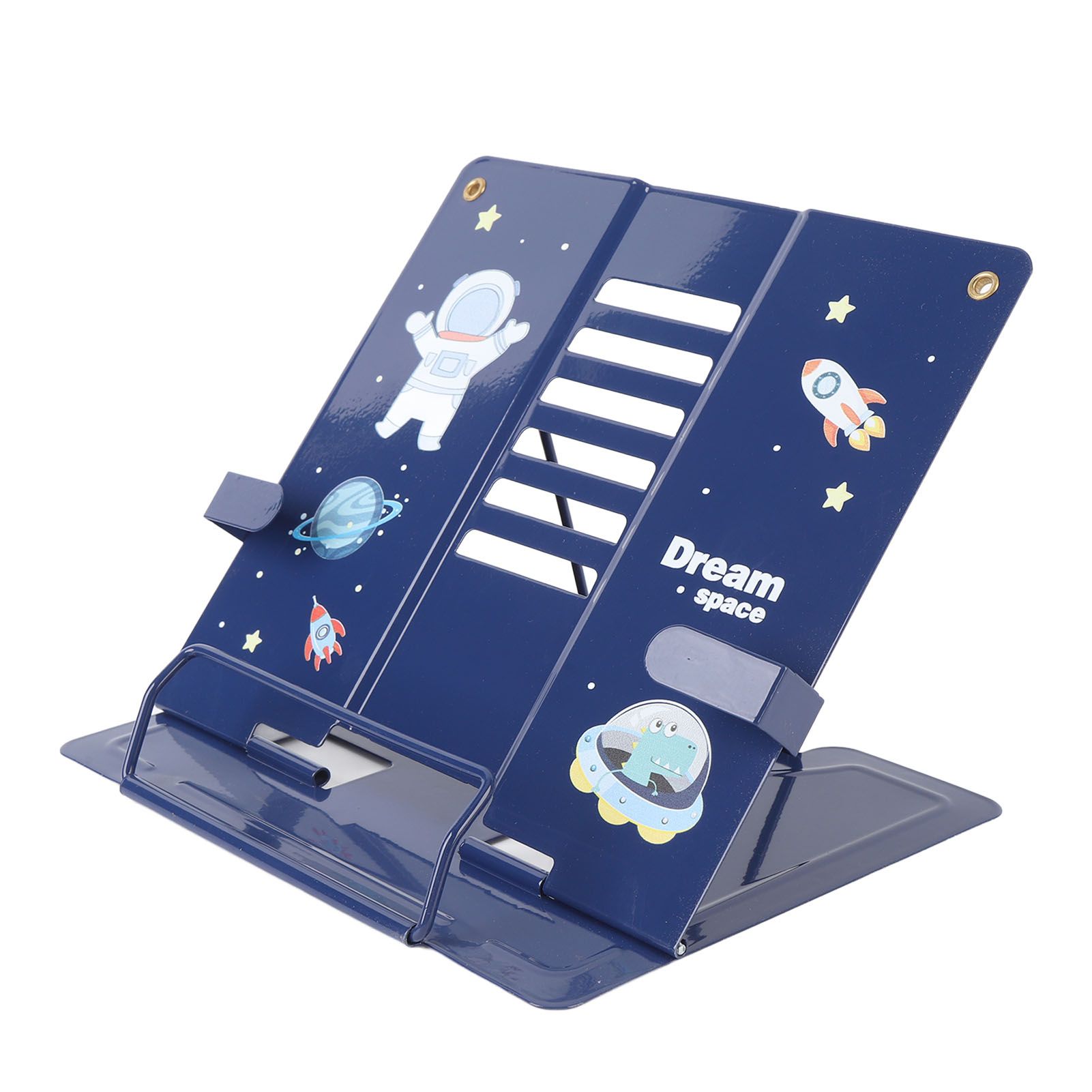 Book Holder Desk Reading Display Stand Stable Metal Steel Plate Adjustable for view 4