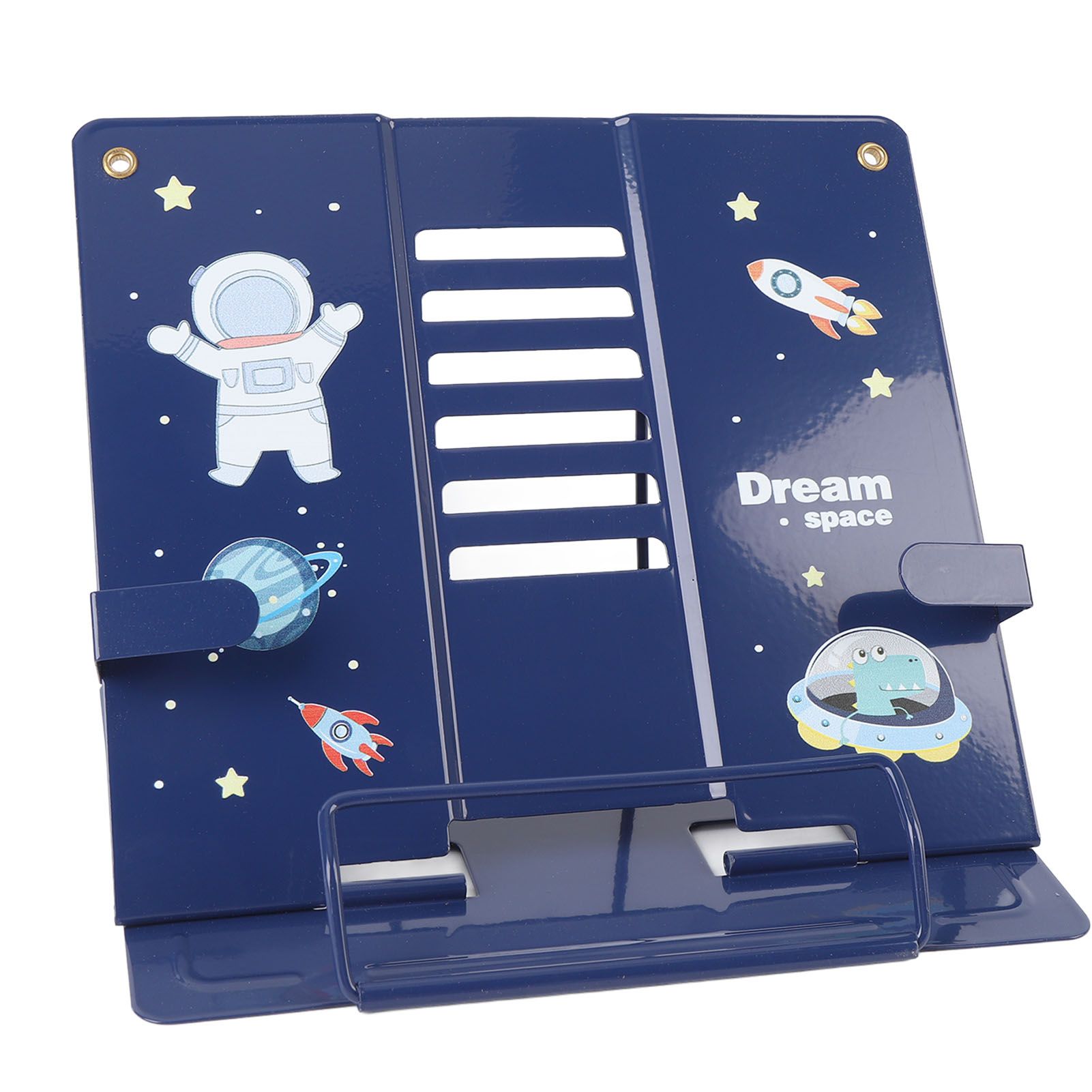 Book Holder Desk Reading Display Stand Stable Metal Steel Plate Adjustable for view 8