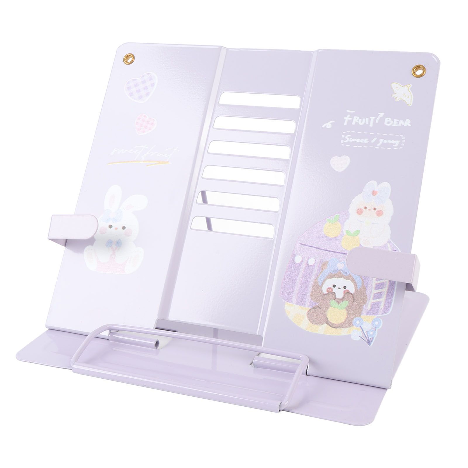 Book Holder Desk Reading Display Stand Stable Metal Steel Plate Adjustable for view 3