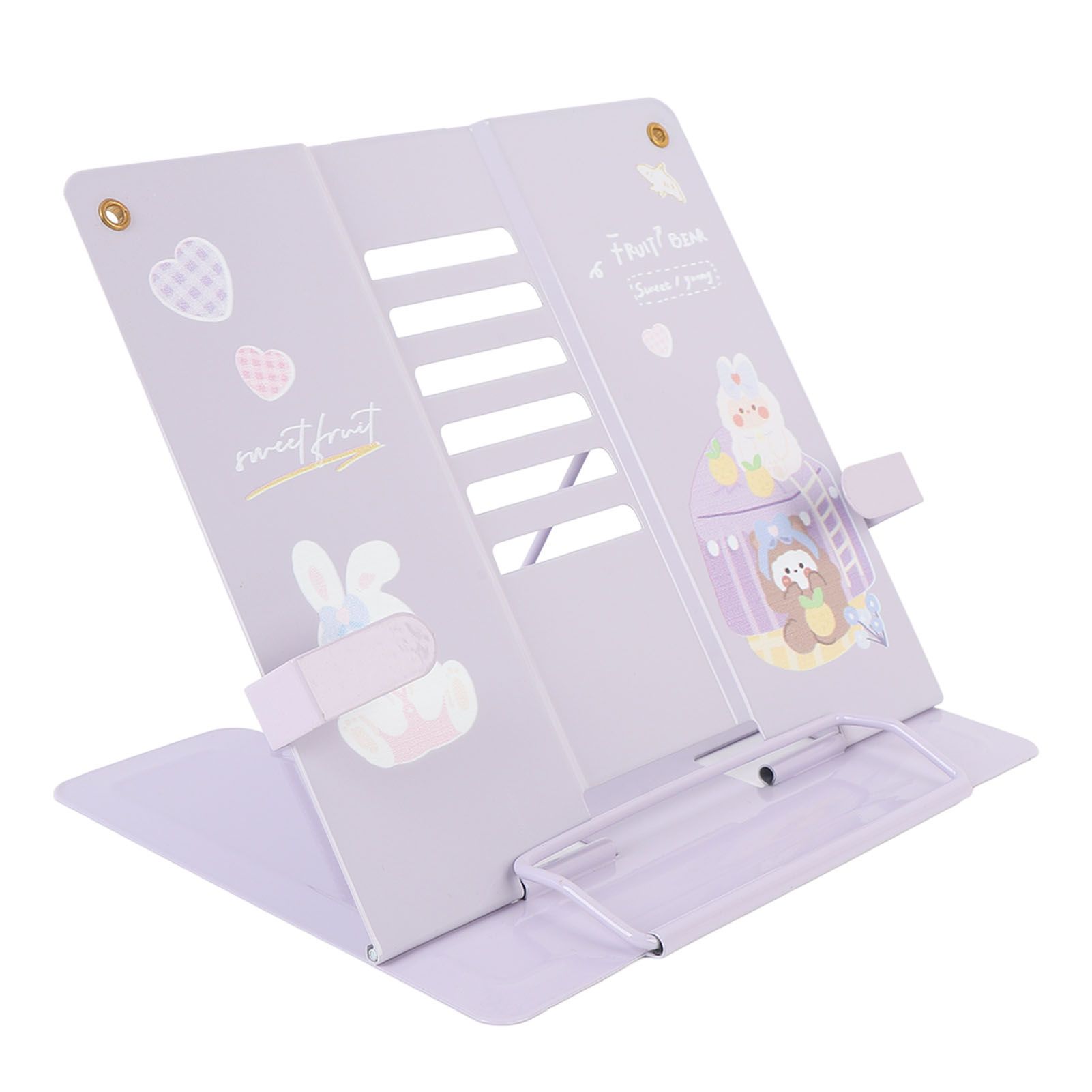 Book Holder Desk Reading Display Stand Stable Metal Steel Plate Adjustable for view 6