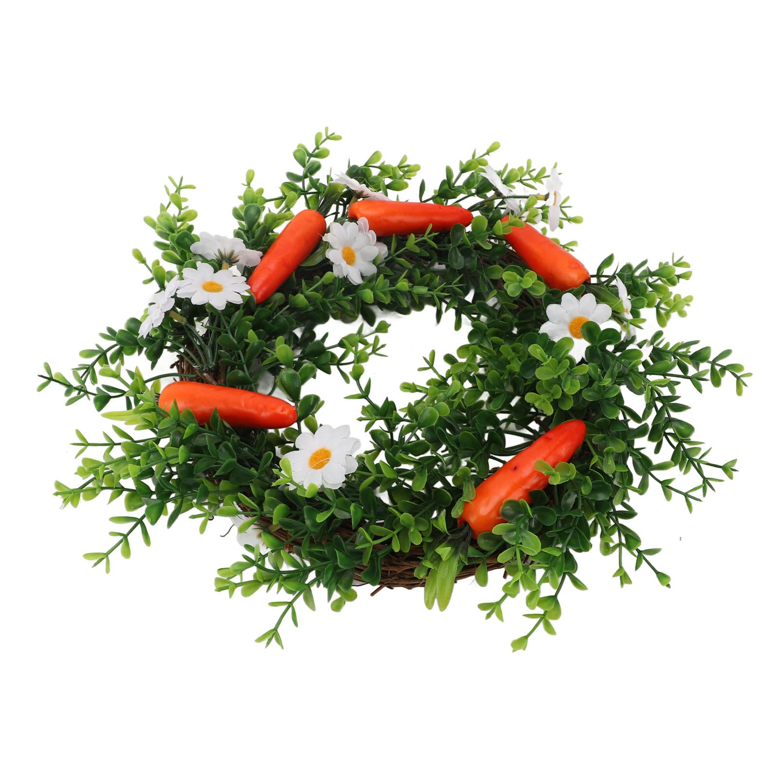 Carrot Plant Wreath Spring Summer Green Leaf Flower Artificial Wreath for