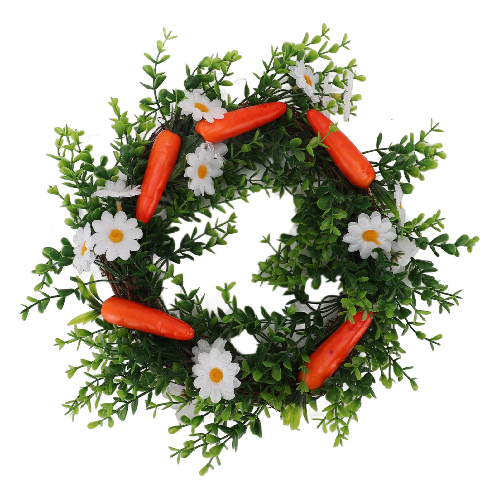 Carrot Plant Wreath Spring Summer Green Leaf Flower Artificial Wreath for view 3