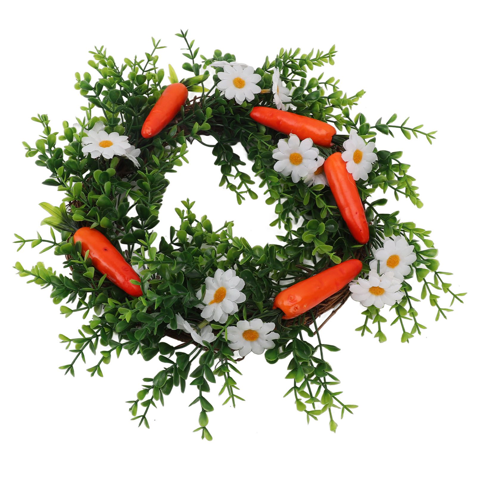Carrot Plant Wreath Spring Summer Green Leaf Flower Artificial Wreath for view 9