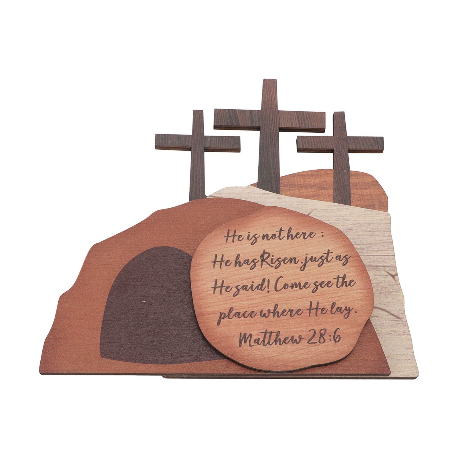 Easter Scene Wooden Decoration Religious Easter Resurrection Scene Empty Tomb view 6