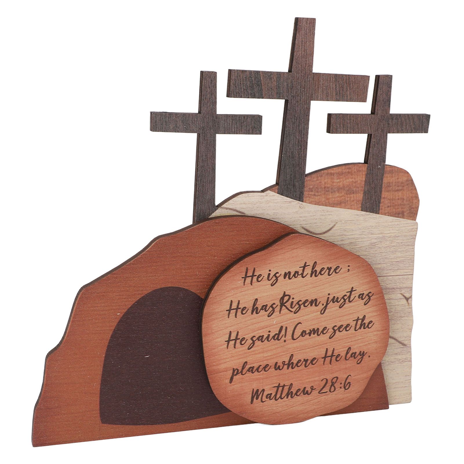 Easter Scene Wooden Decoration Religious Easter Resurrection Scene Empty Tomb view 8