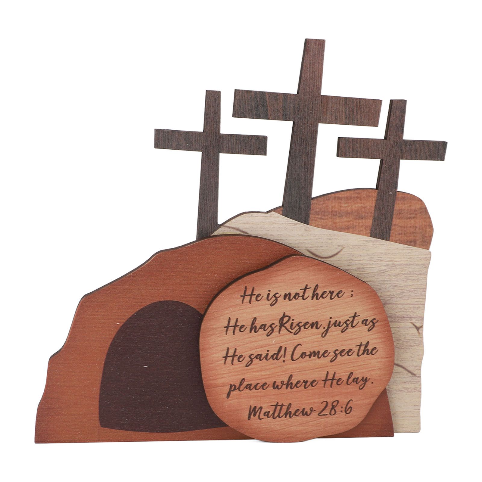 Easter Scene Wooden Decoration Religious Easter Resurrection Scene Empty Tomb view 9