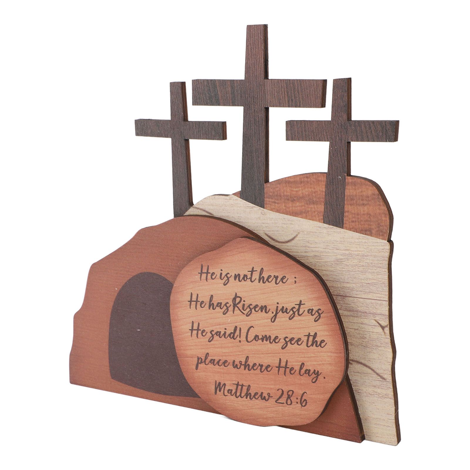 Easter Scene Wooden Decoration Religious Easter Resurrection Scene Empty Tomb view 10