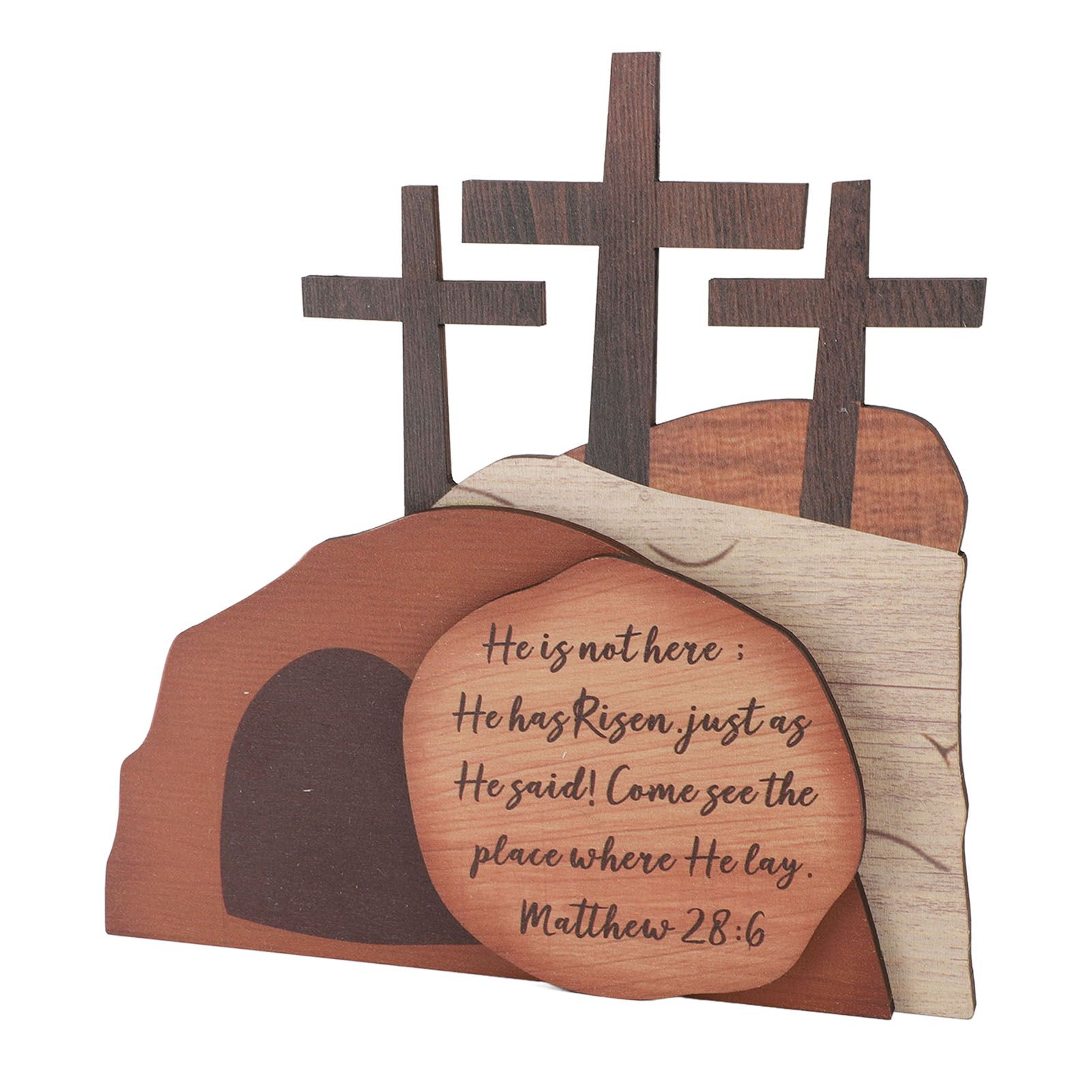 Easter Scene Wooden Decoration Religious Easter Resurrection Scene Empty Tomb view 11