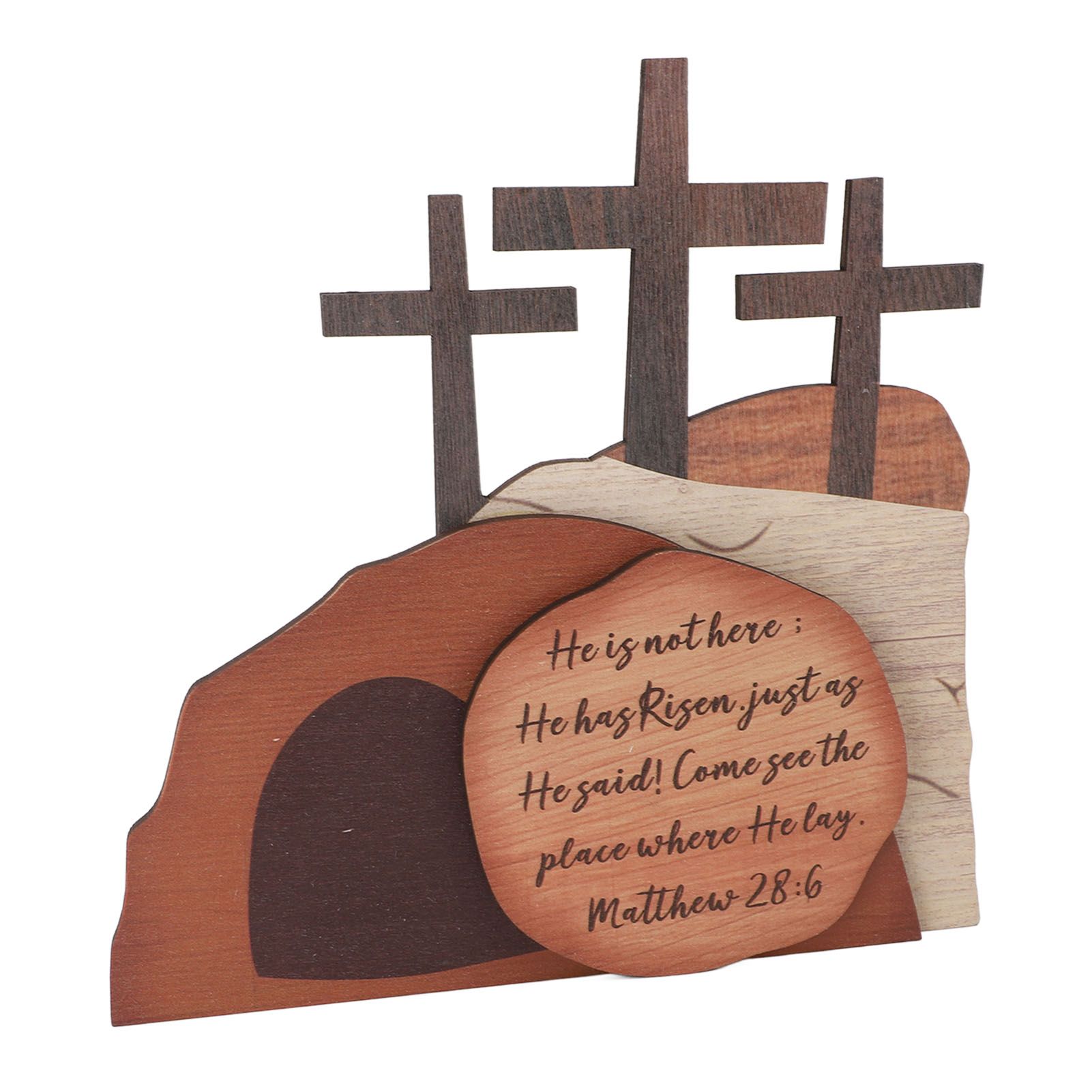 Easter Scene Wooden Decoration Religious Easter Resurrection Scene Empty Tomb view 12