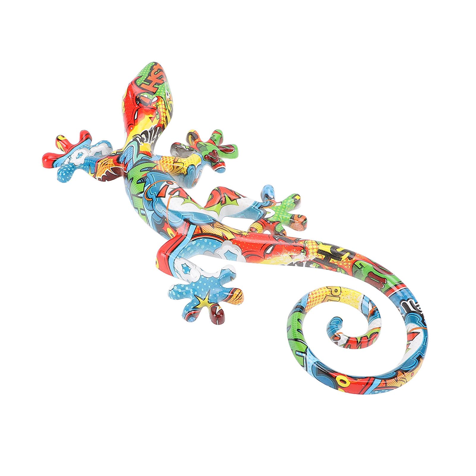 Wall Gecko Hanging Ornament Resin Vibrant Colors Gecko Wall Decor Sculpture view 9