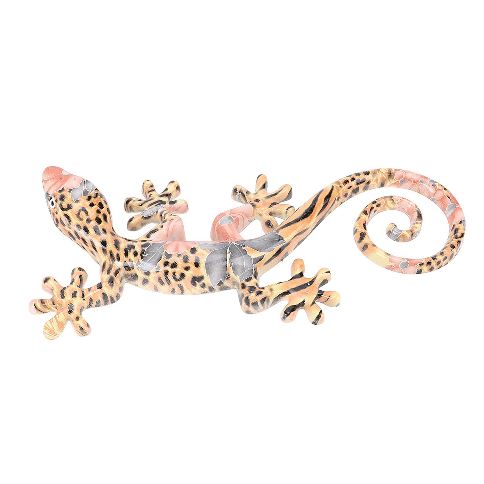 Wall Gecko Hanging Ornament Resin Vibrant Colors Gecko Wall Decor Sculpture view 6