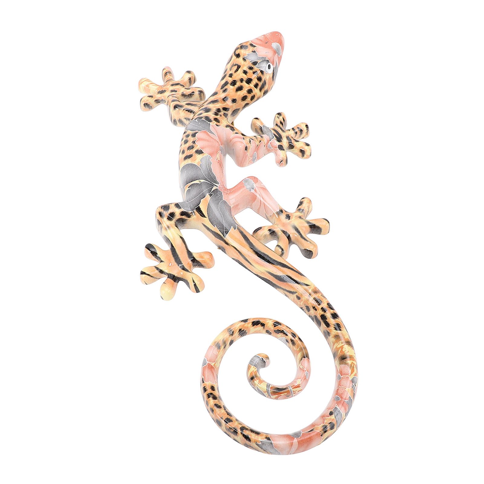 Wall Gecko Hanging Ornament Resin Vibrant Colors Gecko Wall Decor Sculpture view 8