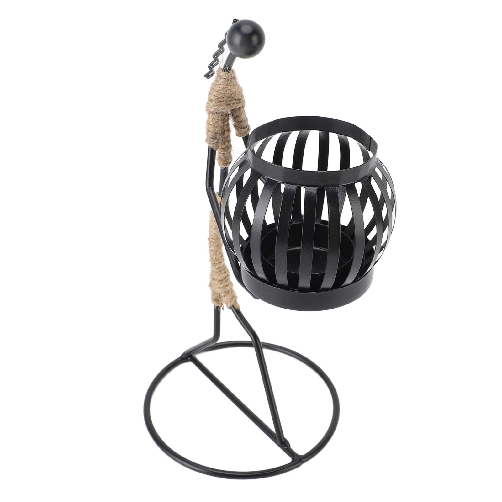 Modern Iron Figure Candlestick Holder Metal Rustic Candle Stand Art Ornament