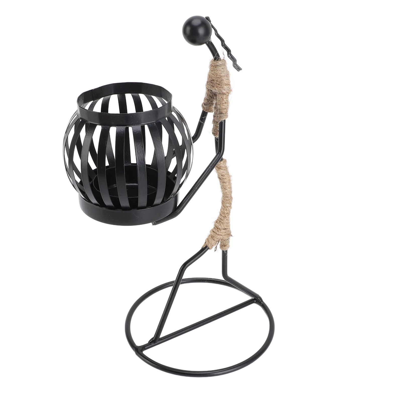 Modern Iron Figure Candlestick Holder Metal Rustic Candle Stand Art Ornament view 4