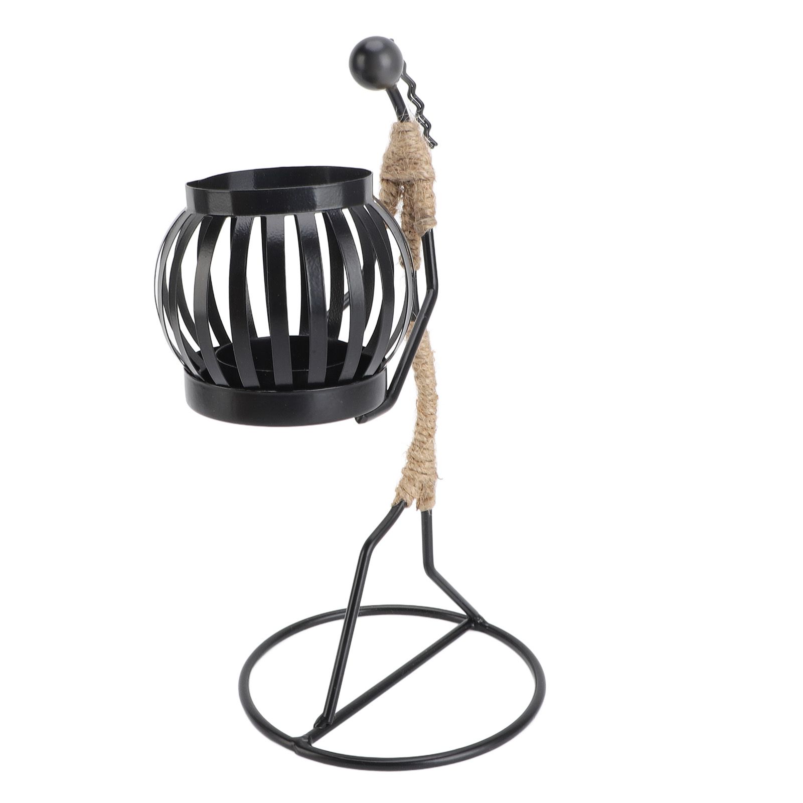 Modern Iron Figure Candlestick Holder Metal Rustic Candle Stand Art Ornament view 8