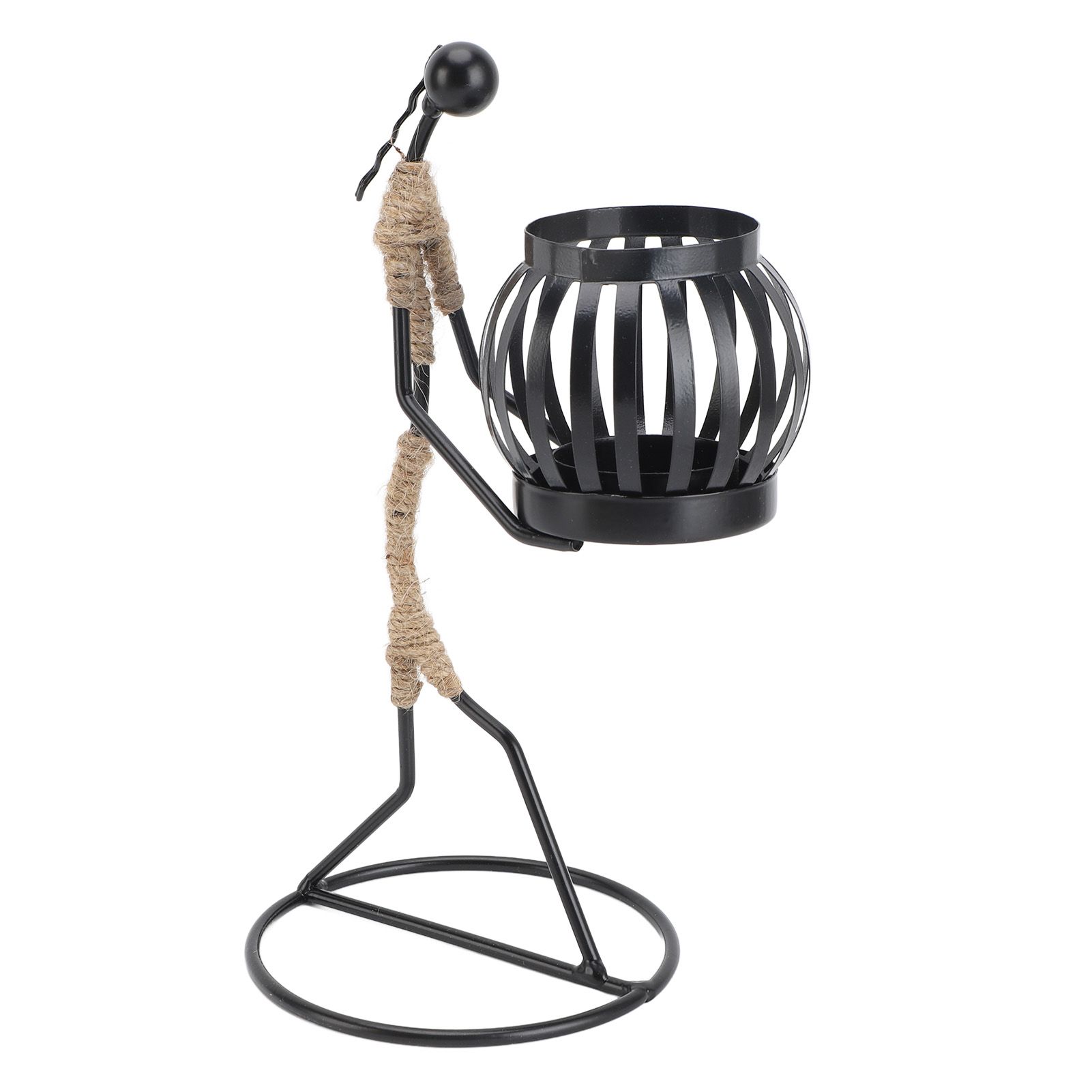 Modern Iron Figure Candlestick Holder Metal Rustic Candle Stand Art Ornament view 9