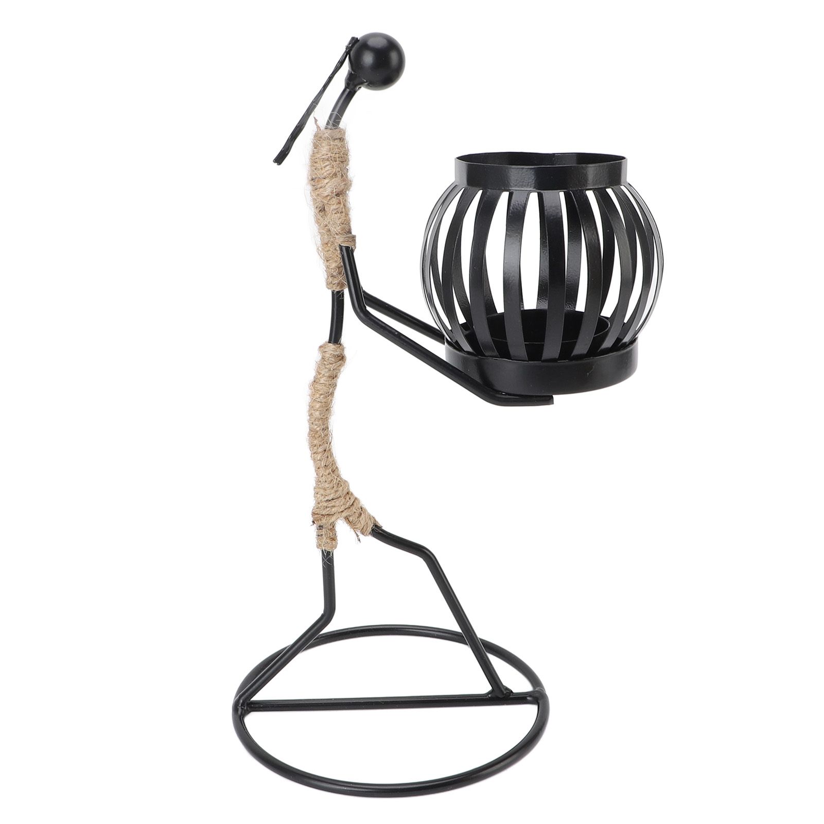 Modern Iron Figure Candlestick Holder Metal Rustic Candle Stand Art Ornament view 11