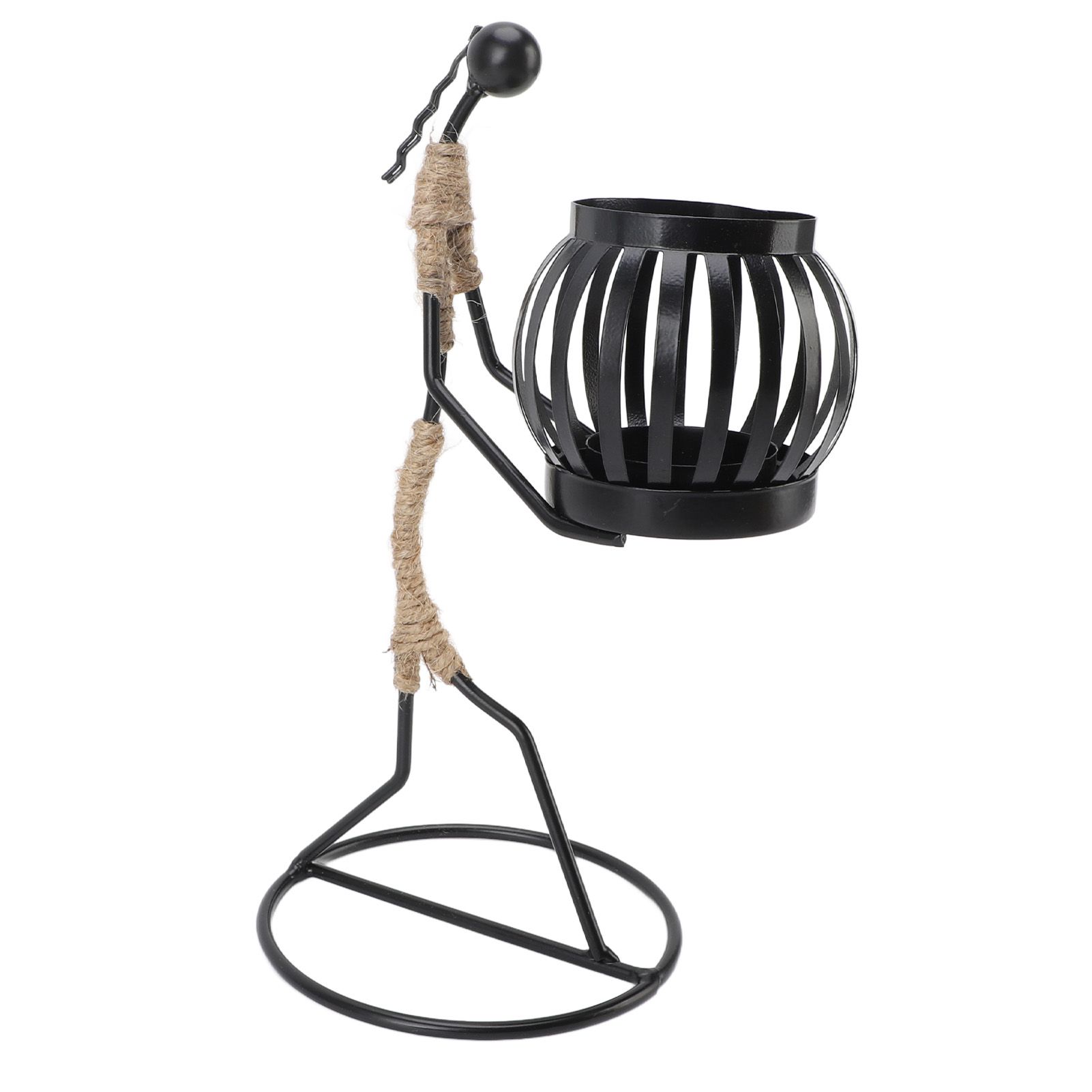 Modern Iron Figure Candlestick Holder Metal Rustic Candle Stand Art Ornament view 12
