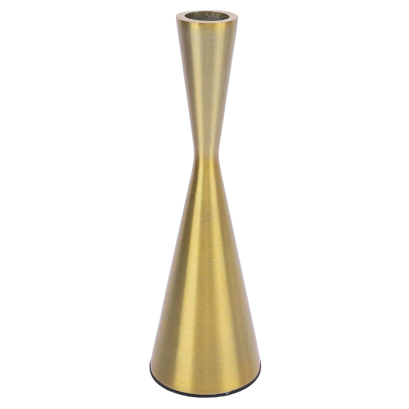 Geometric Candle Holder Aluminum Gold Taper Candlestick Holder Decor for 3cm view 3