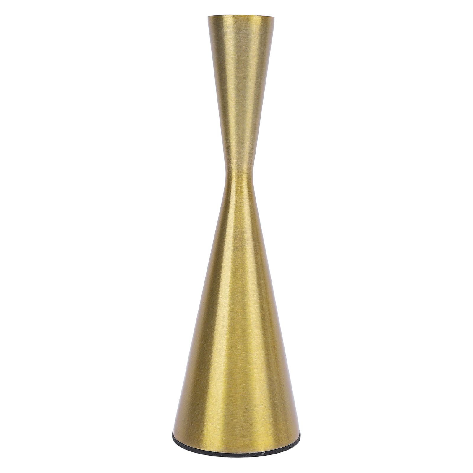 Geometric Candle Holder Aluminum Gold Taper Candlestick Holder Decor for 3cm view 4