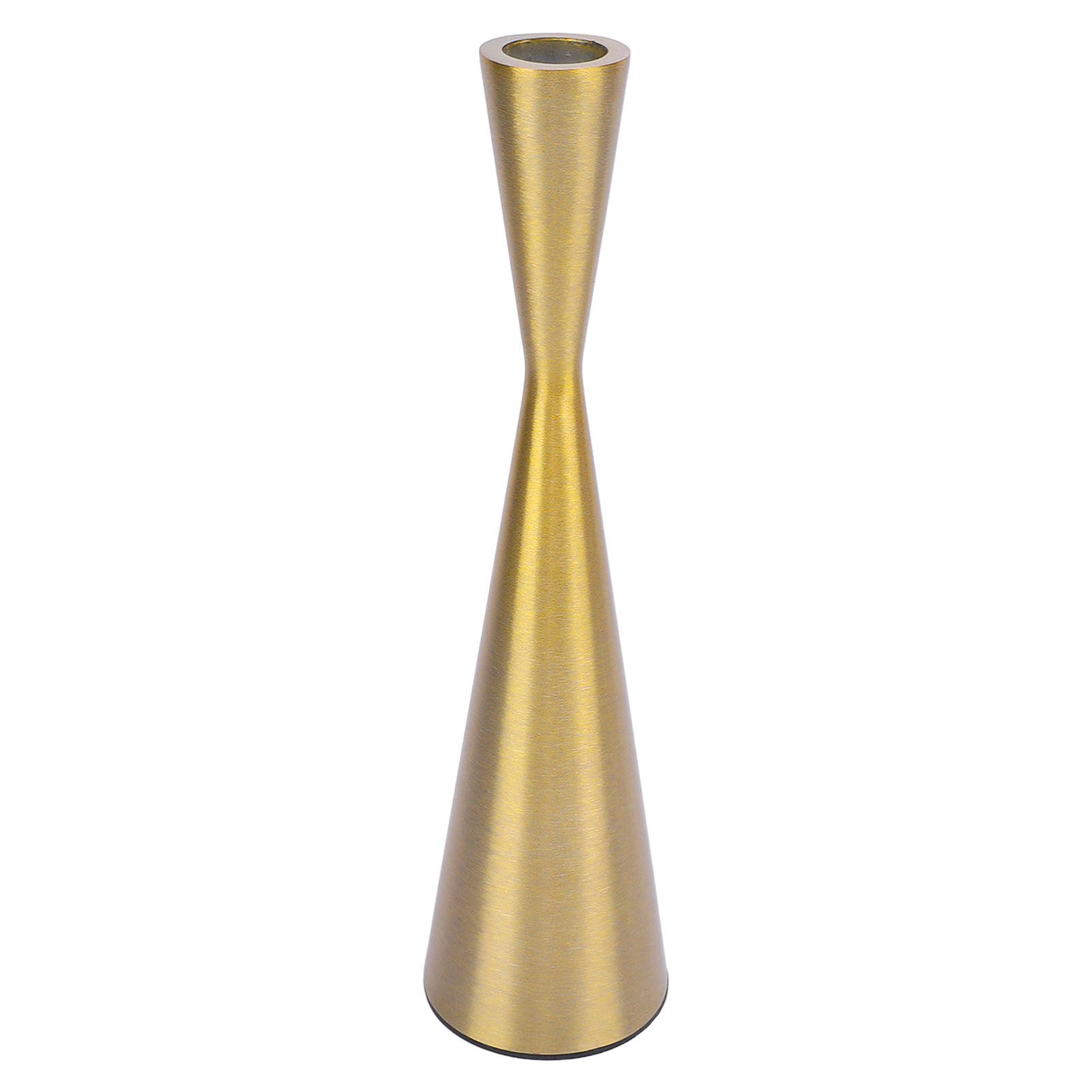 Geometric Candle Holder Aluminum Gold Taper Candlestick Holder Decor for 3cm view 3