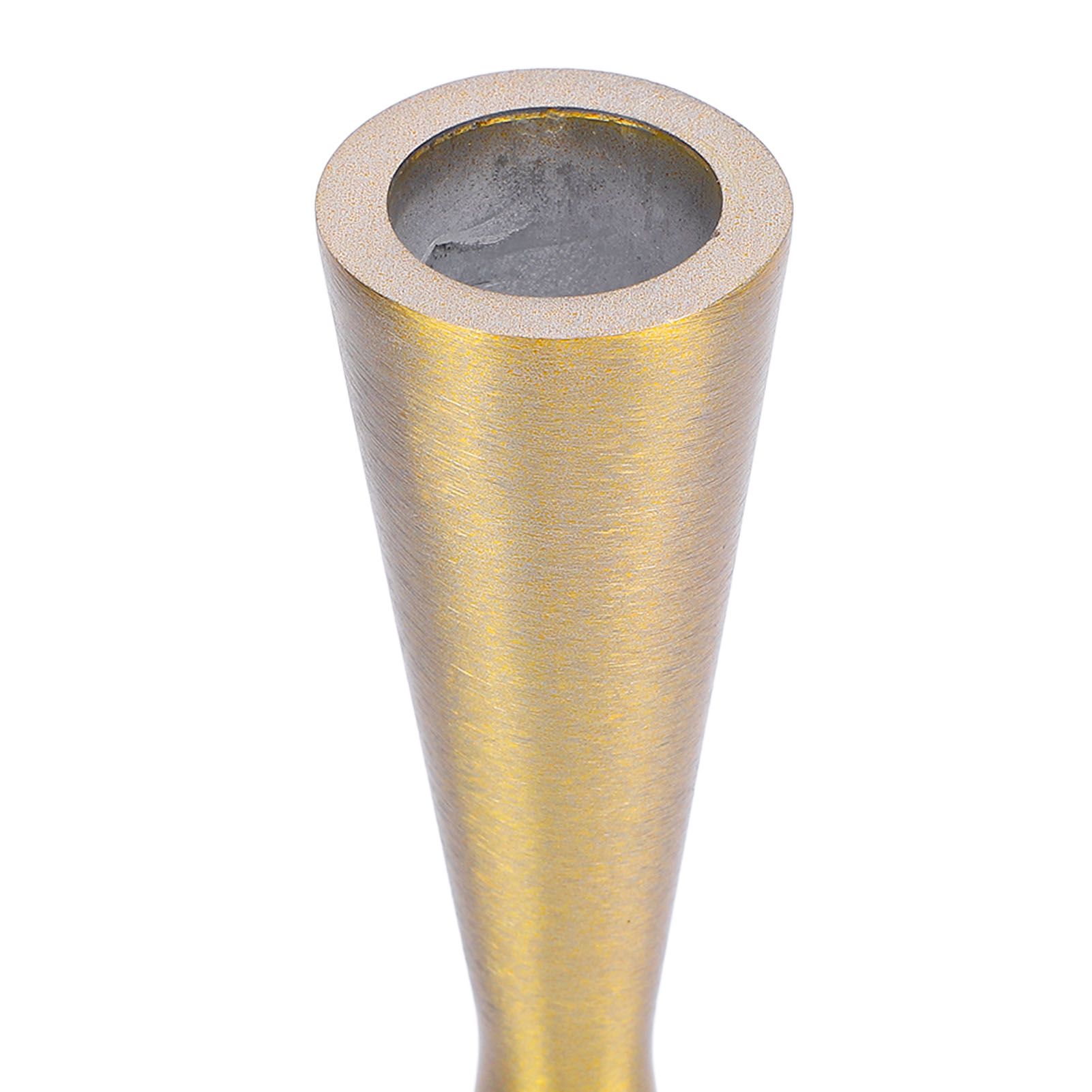 Geometric Candle Holder Aluminum Gold Taper Candlestick Holder Decor for 3cm view 5