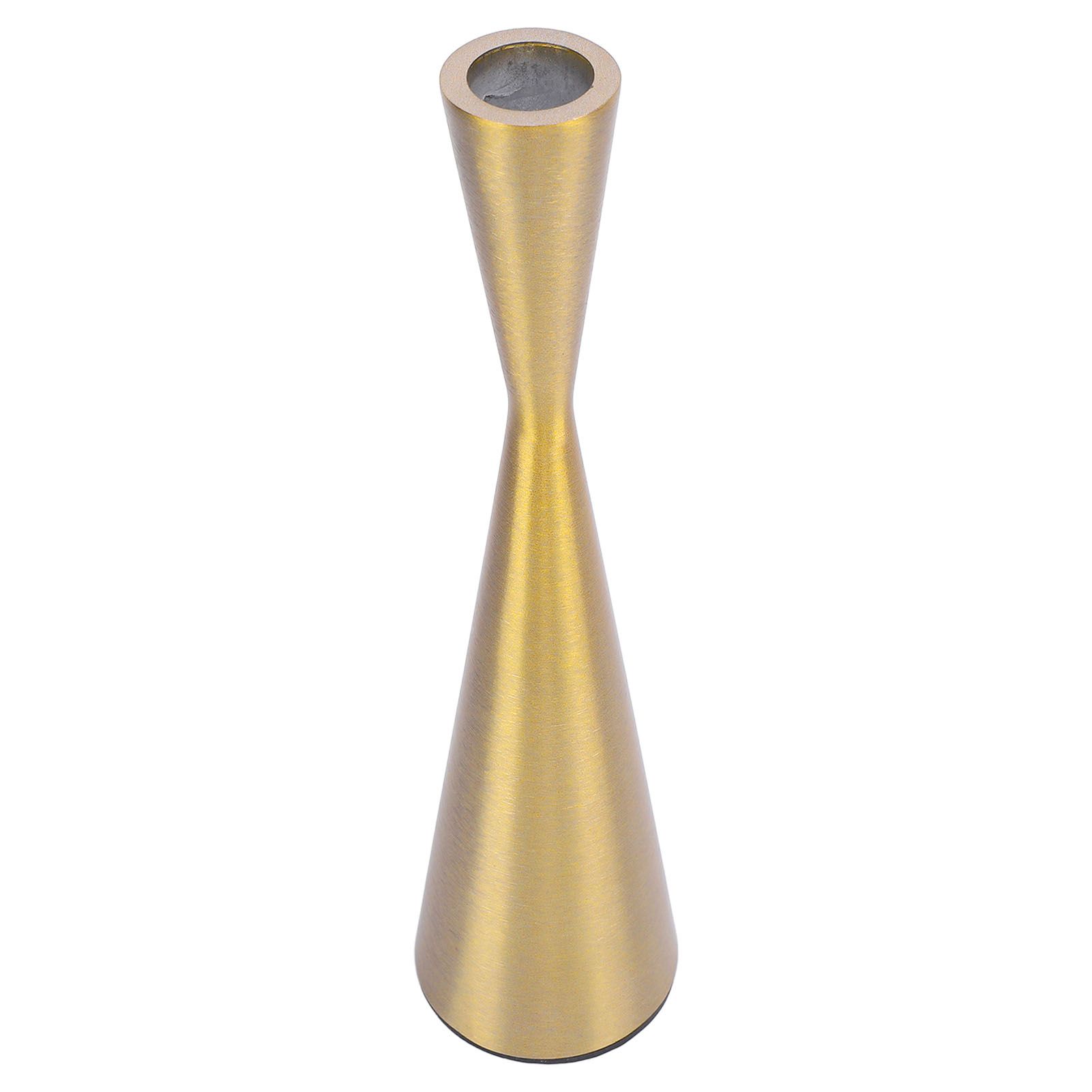 Geometric Candle Holder Aluminum Gold Taper Candlestick Holder Decor for 3cm view 6