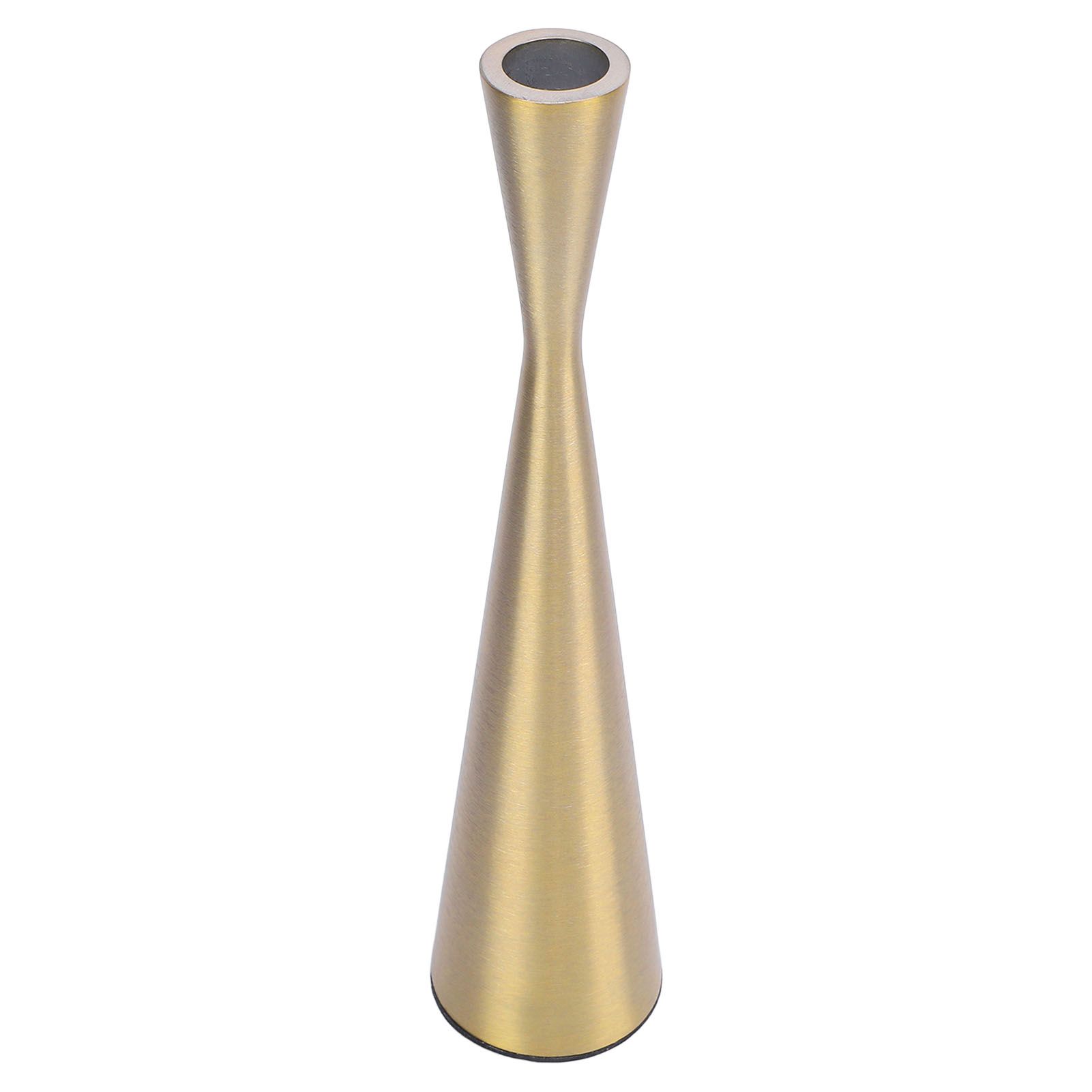 Geometric Candle Holder Aluminum Gold Taper Candlestick Holder Decor for 3cm view 4