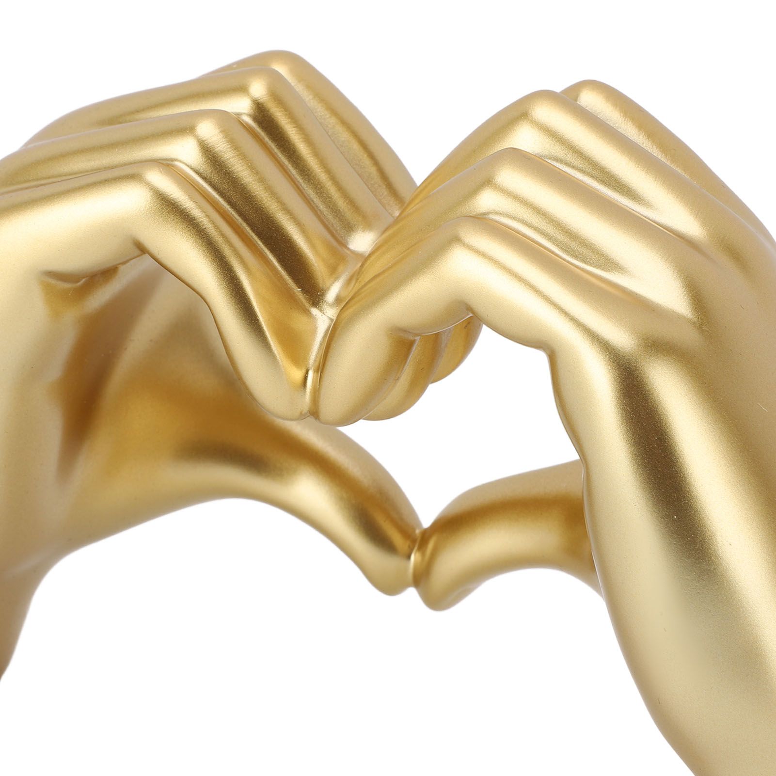 Heart Hands Sculpture Resin Aesthetic Gesture Decoration Modern Heart Sign view 2