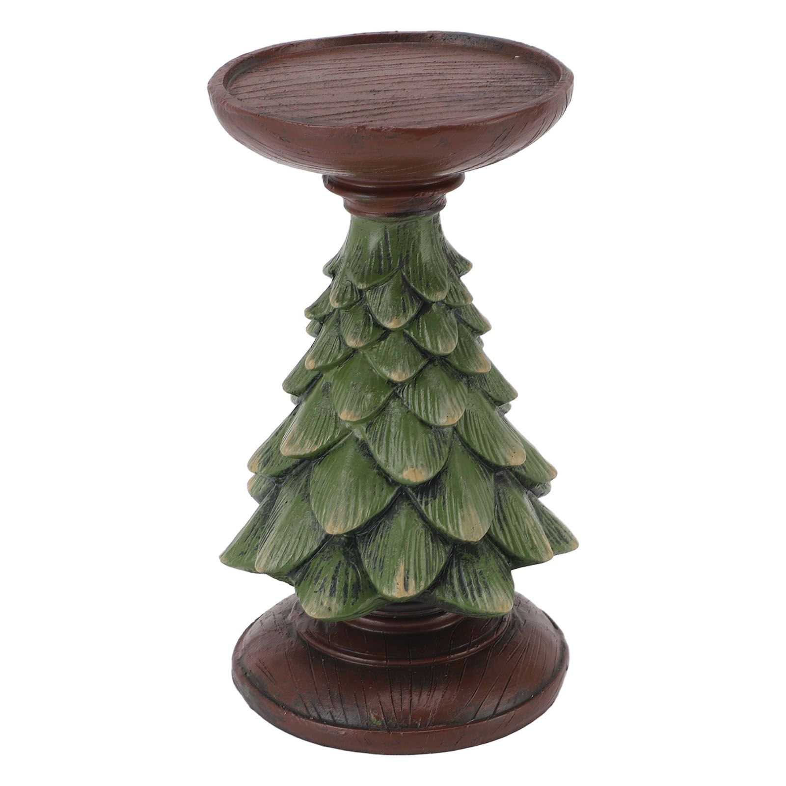 Resin Candle Holder Vintage Home Decor Pillar Xmas Tree Candle Stand Tealight view 4