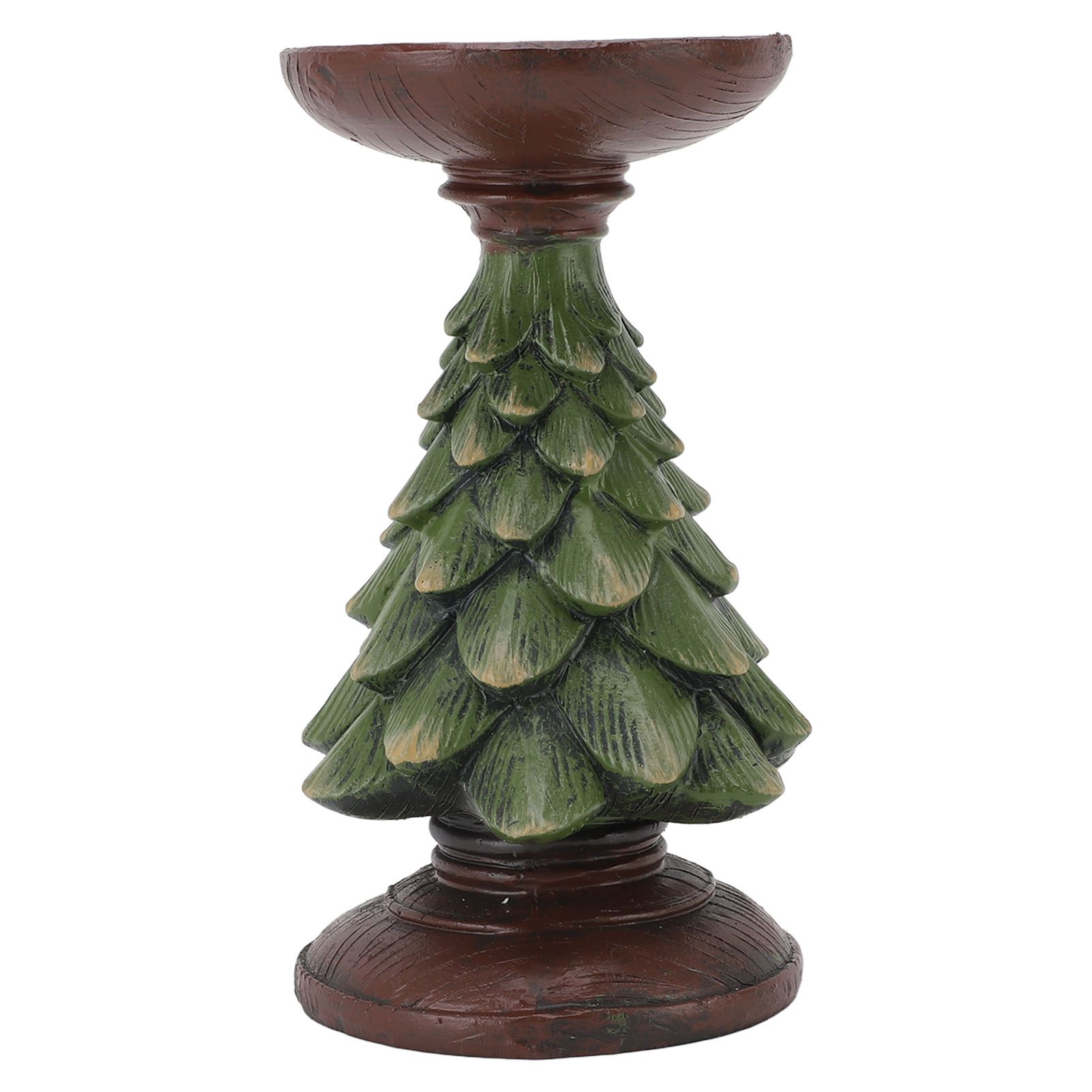 Resin Candle Holder Vintage Home Decor Pillar Xmas Tree Candle Stand Tealight view 8